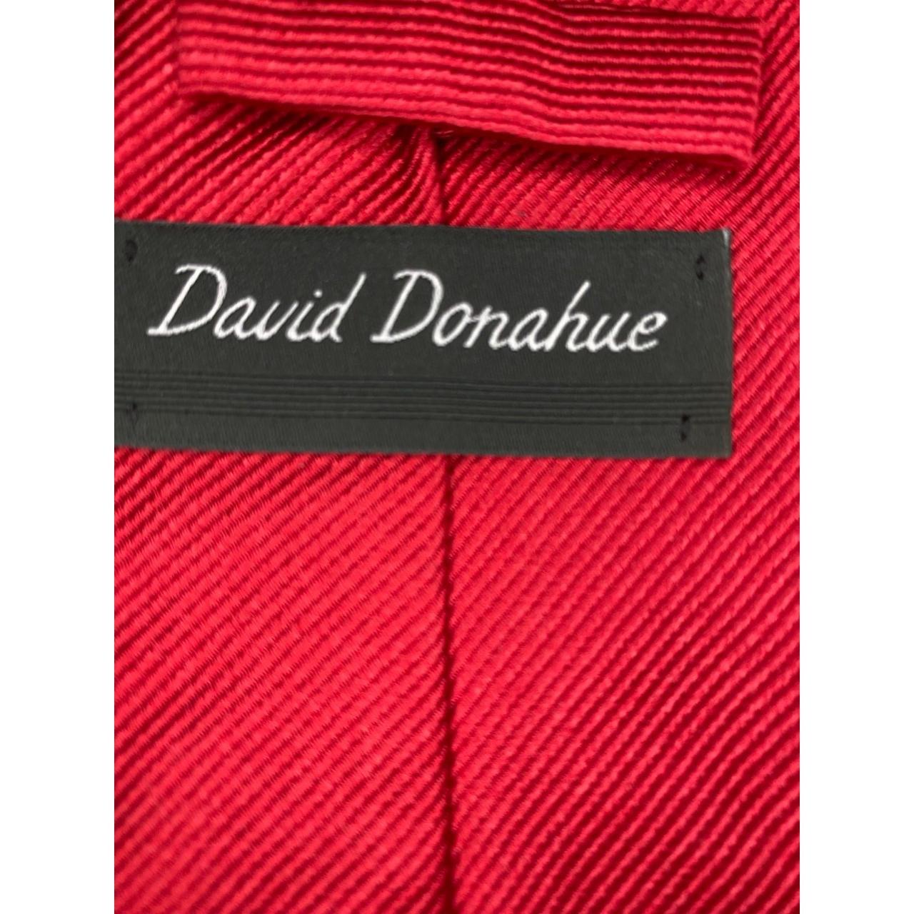 David Donahue tie red 100% silk new - Depop