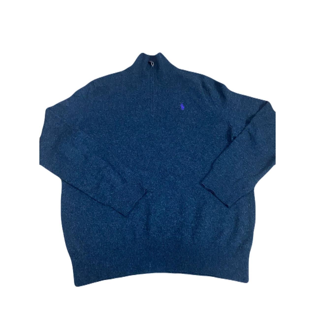 Ralph Lauren sweater men size M 100% wool dark gray... - Depop