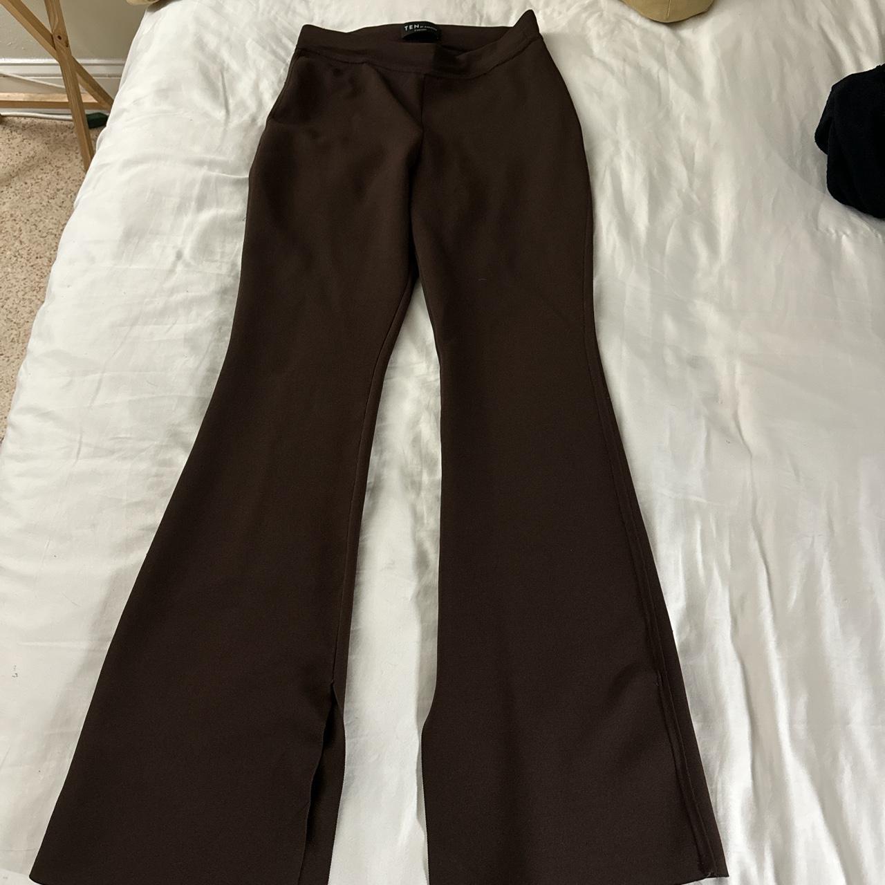 Artizia ( MEDIUM ) brown high rise flair legged... - Depop