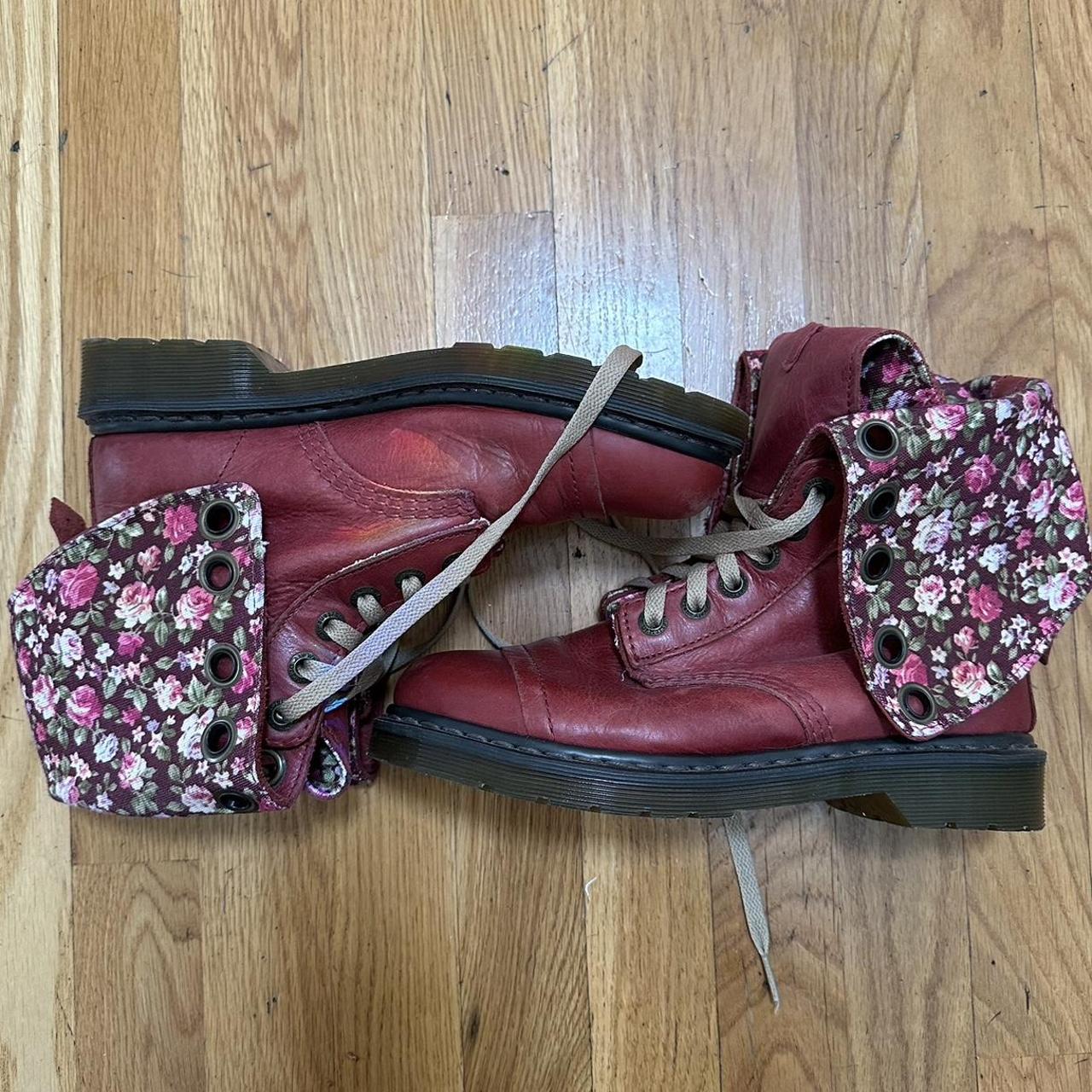 Pink Dr Marten Triumph Boots Martens Red Triumph Boots Size UK 4/US