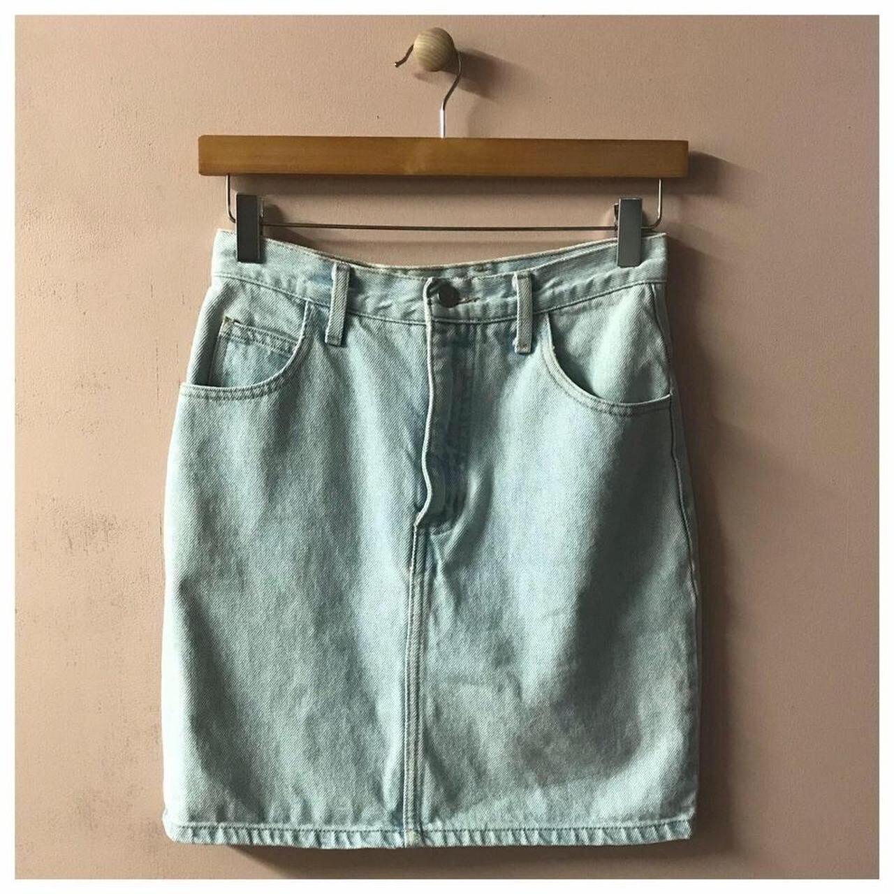 Vintage Guess Jeans shops Light Blue Denim Skirt