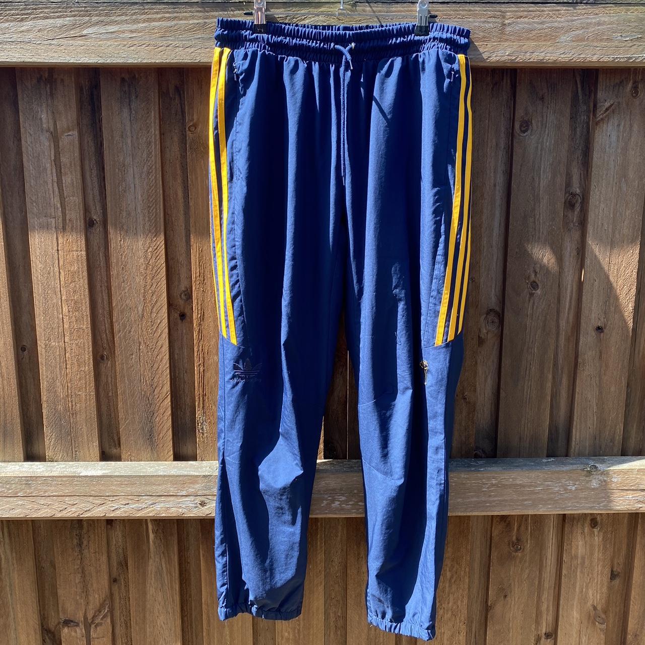 Adidas - Navy Tracksuit Pants - Depop