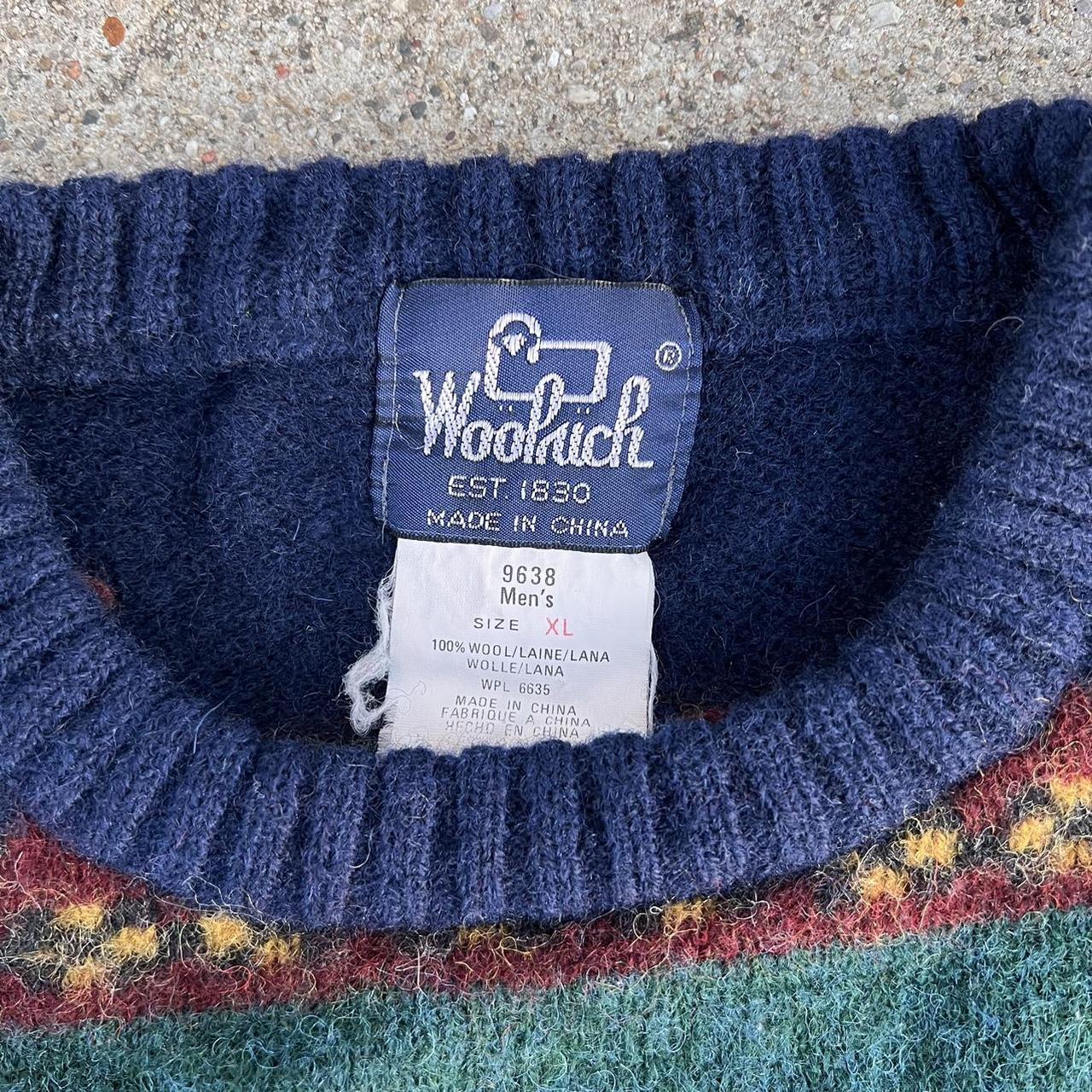 Woolrich Vintage 100 Wool Sweater duck design on... Depop