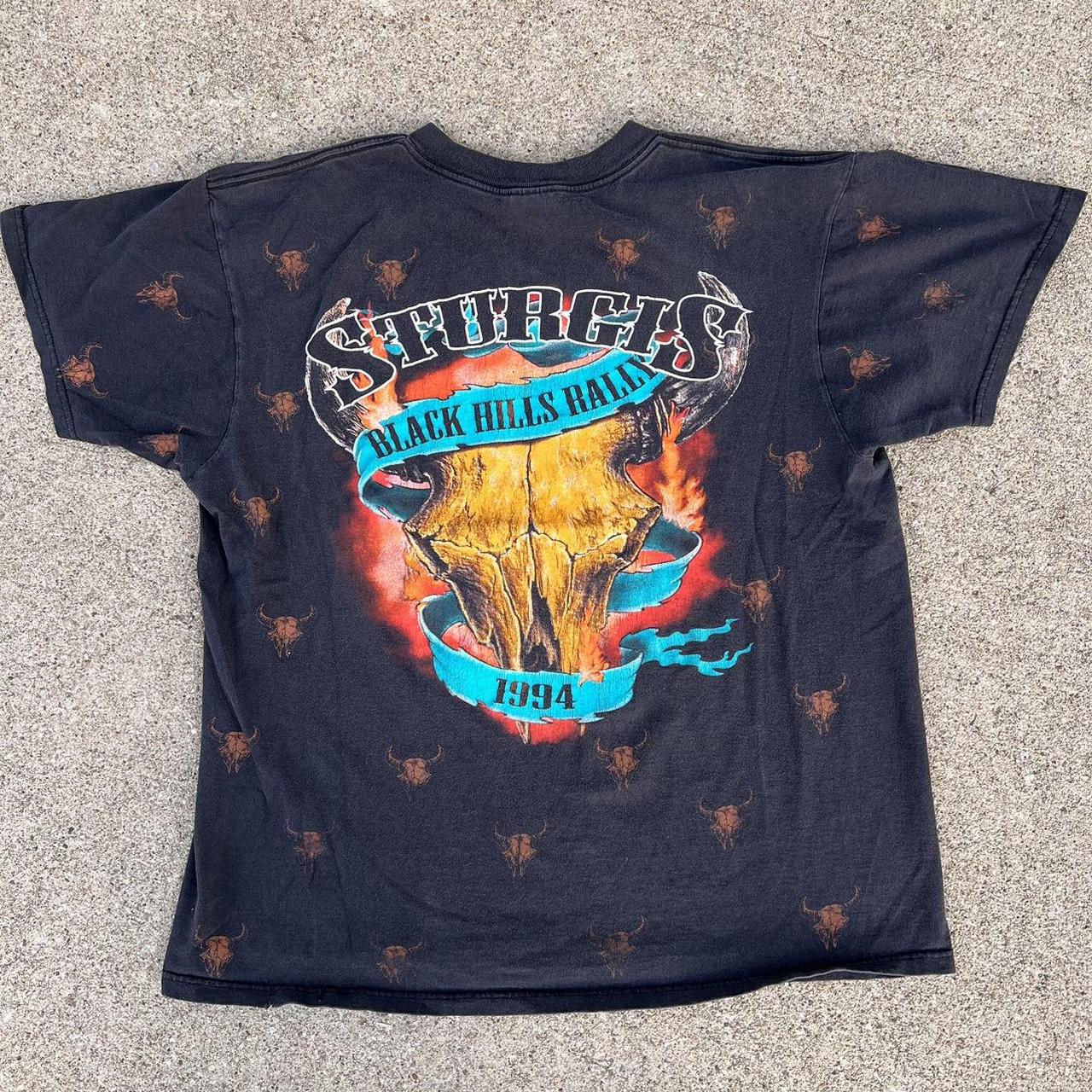 Vintage 1994 Sturgis Biker Black Hills Rally 3D... - Depop