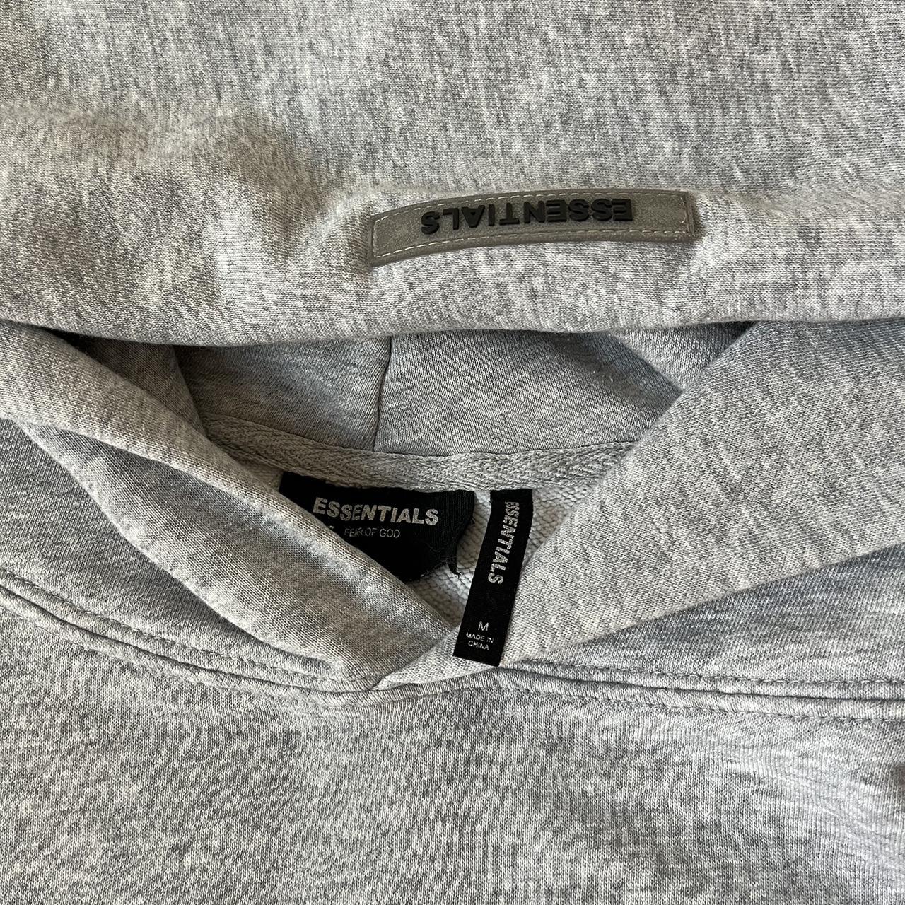 Essentials Men's Grey Hoodie | Depop