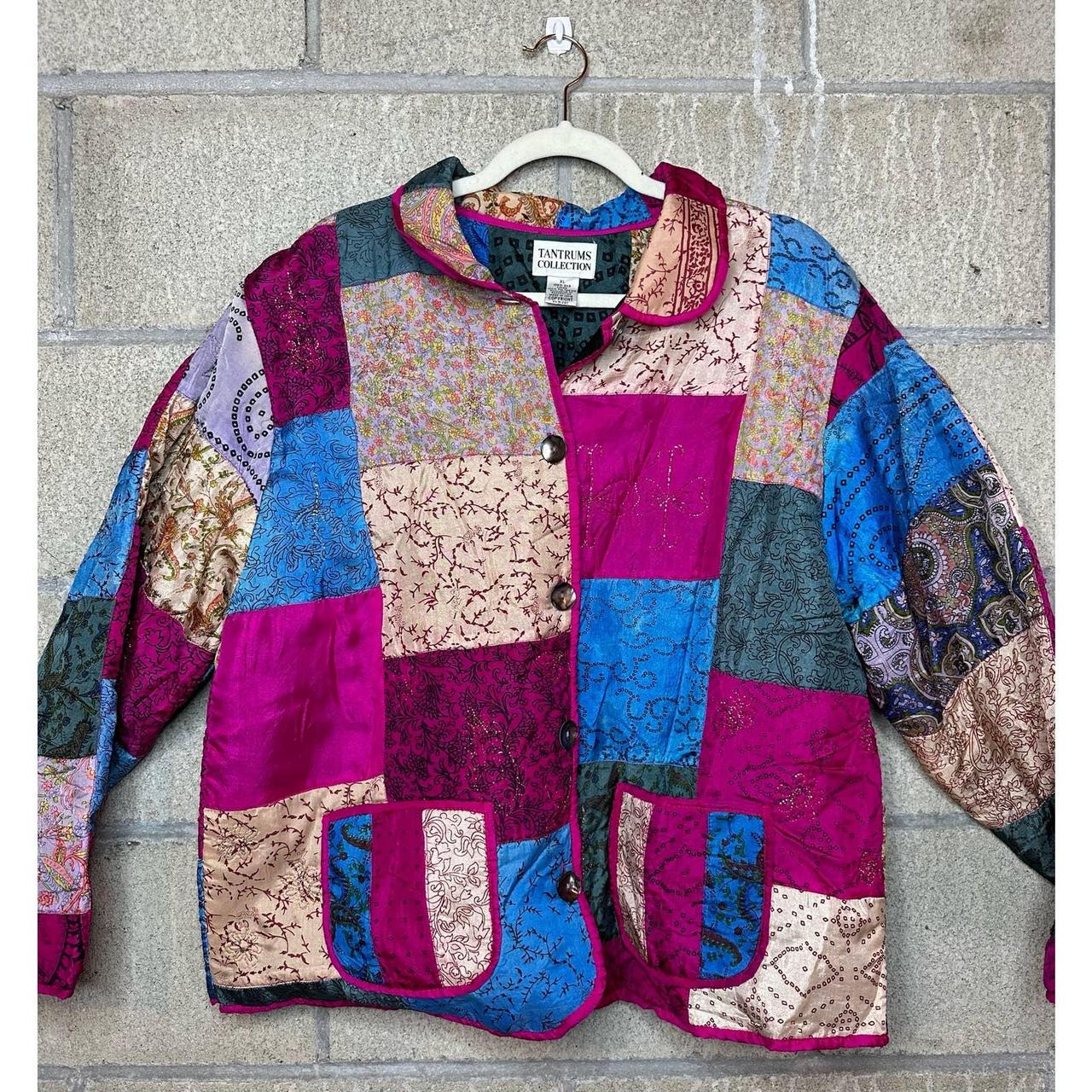 Tantrums Collection Women’s XL Silk Jacket Colorful... - Depop