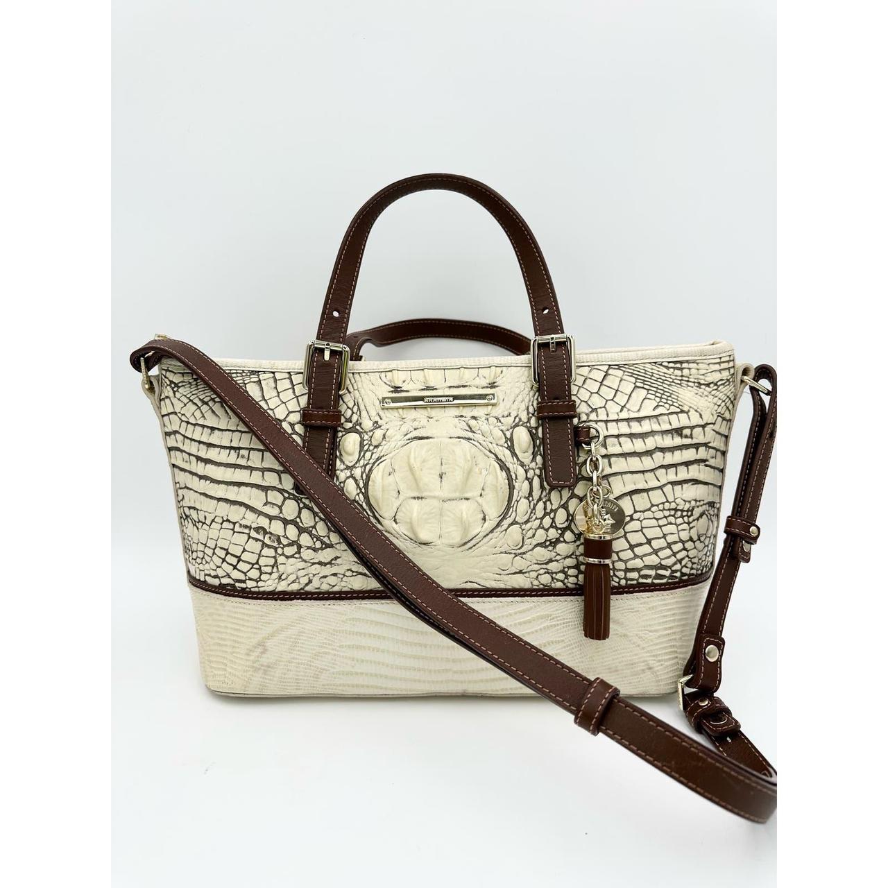 Brahmin Mini Asher Fossil Tri Texture Crocodile Depop