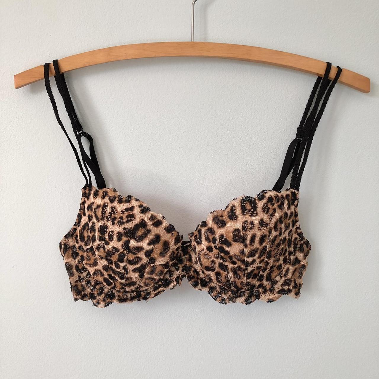 Cheetah Print Lace Demi Bra By Pink Victoria S Depop