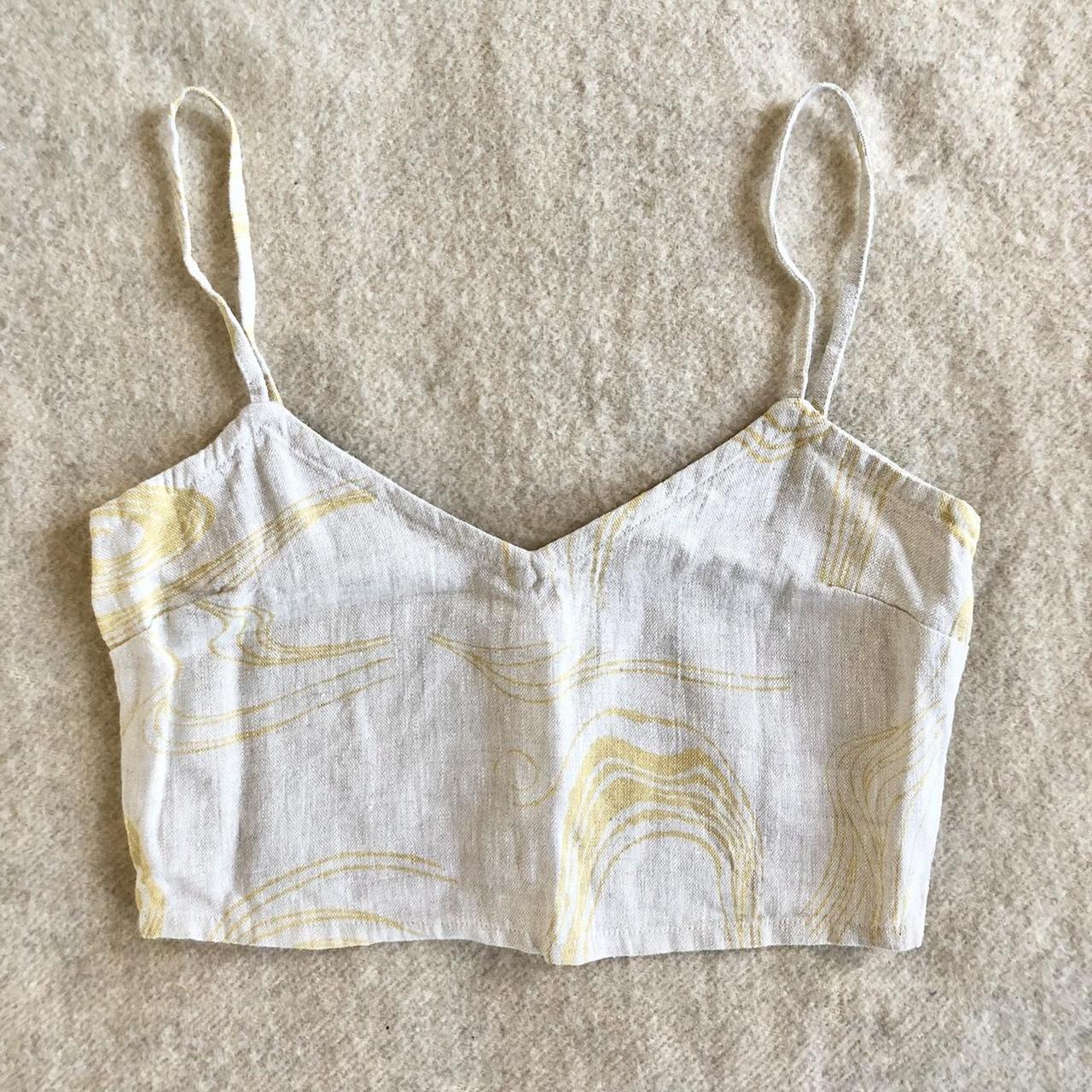 Paloma Wool Women's Cream and Yellow Vests-tanks-camis