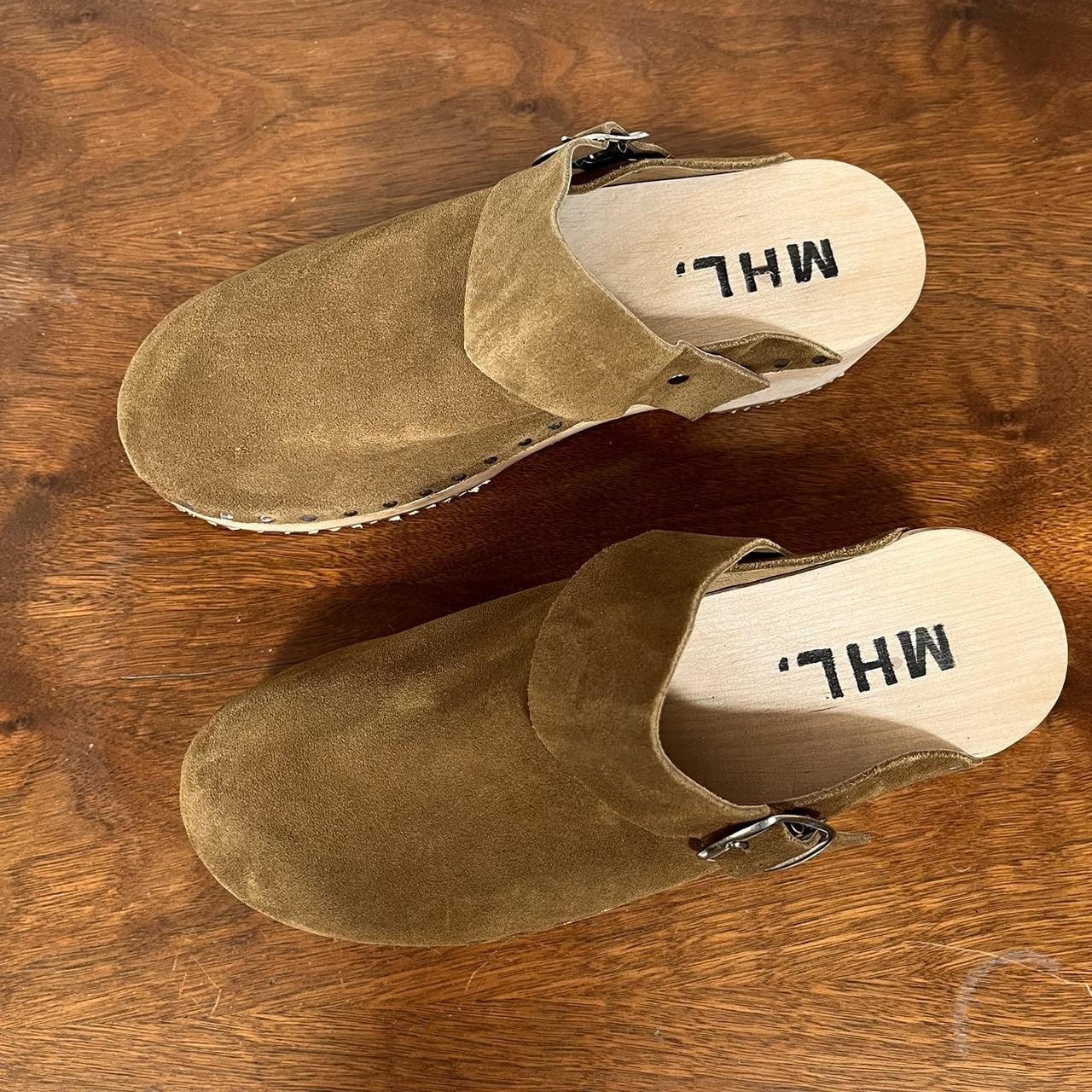 MHL by MARGARET HOWELL suede swivel clogs! These are... - Depop