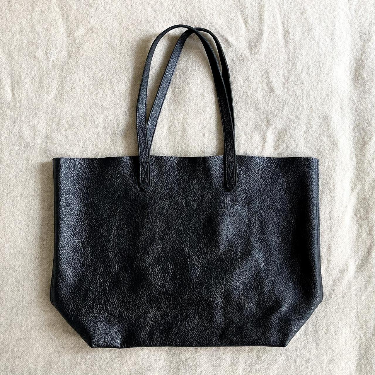 CUYANA classic tote! Made of sturdy black pebbled... - Depop