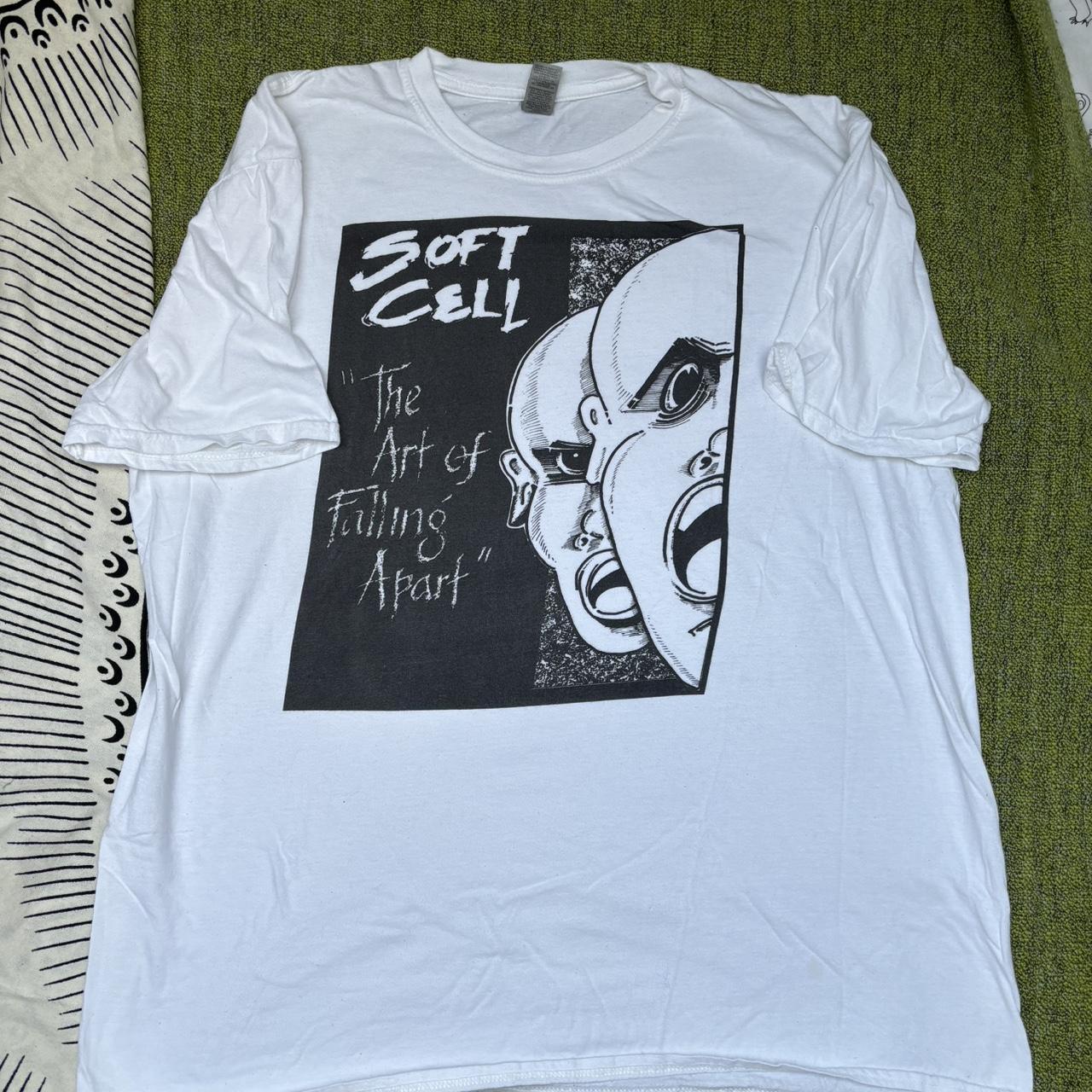 Soft Cell t-shirt band t-shirt 80s size xl, golden... - Depop