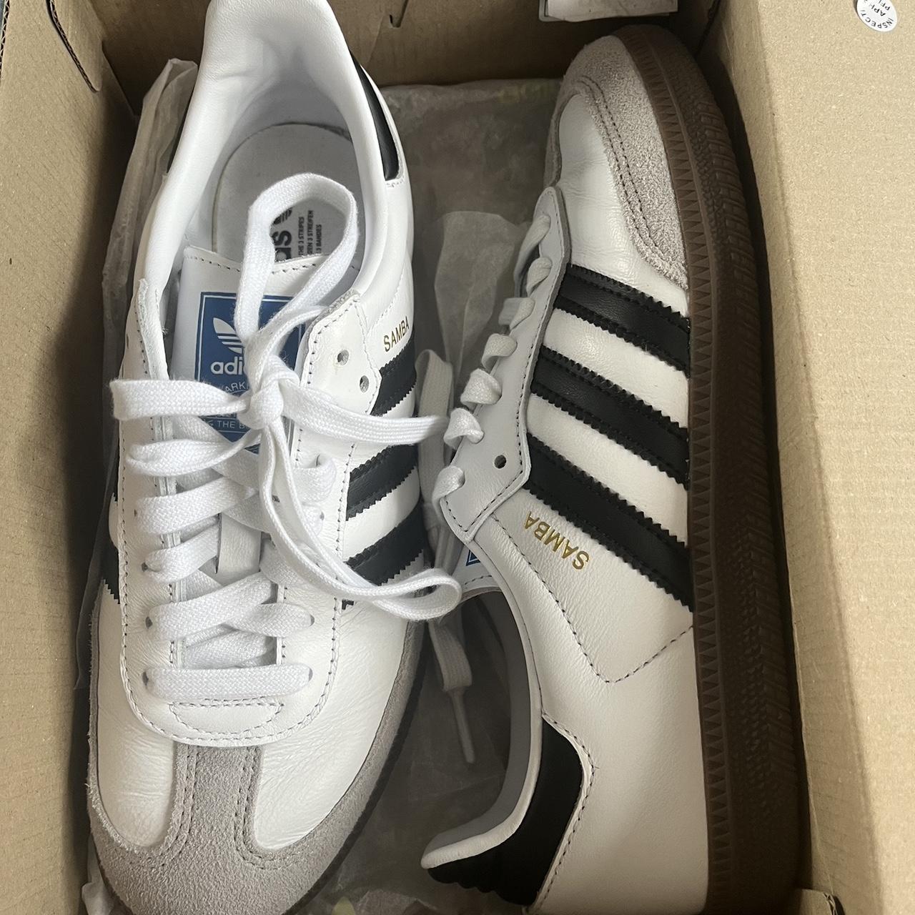 Samba OG (white with black gum) The perfect trendy... - Depop