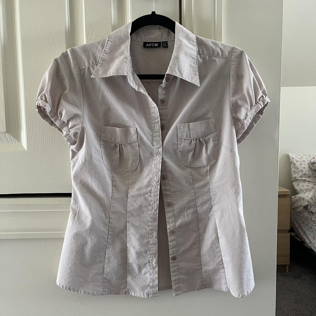 Apt. 9 Women's Cream and White Blouse | Depop