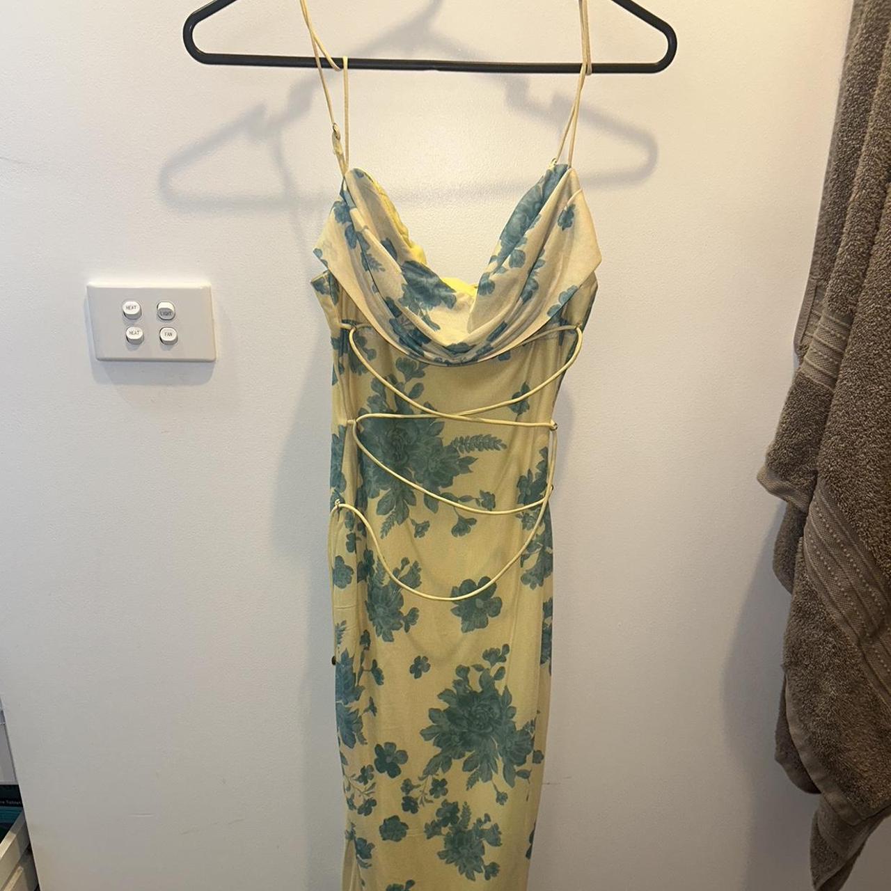 Little JC boutique DAHLIA dress yellow and blue... Depop