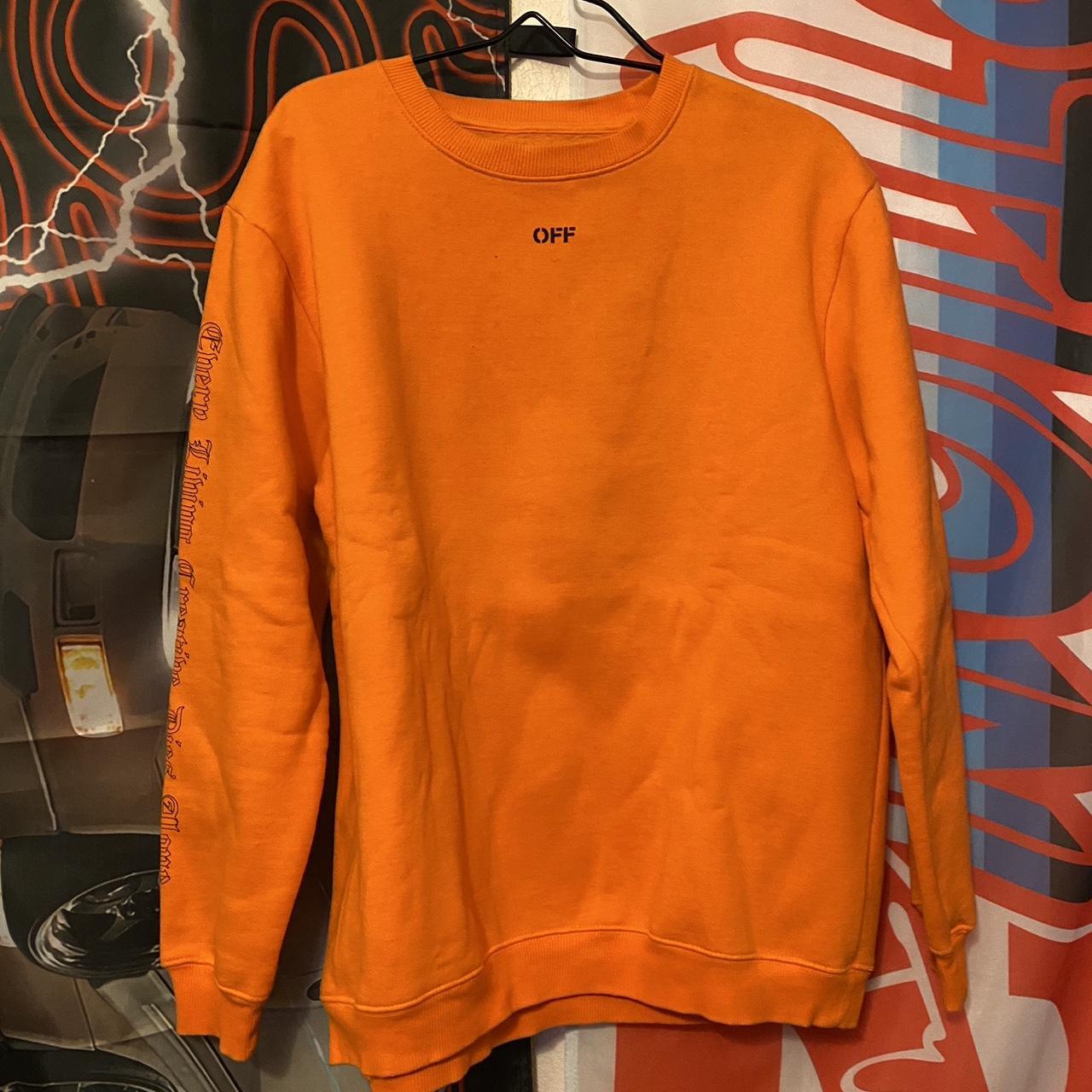 Vlone Knitwear Off White Vlone Sweater Orange Off White X Vlone