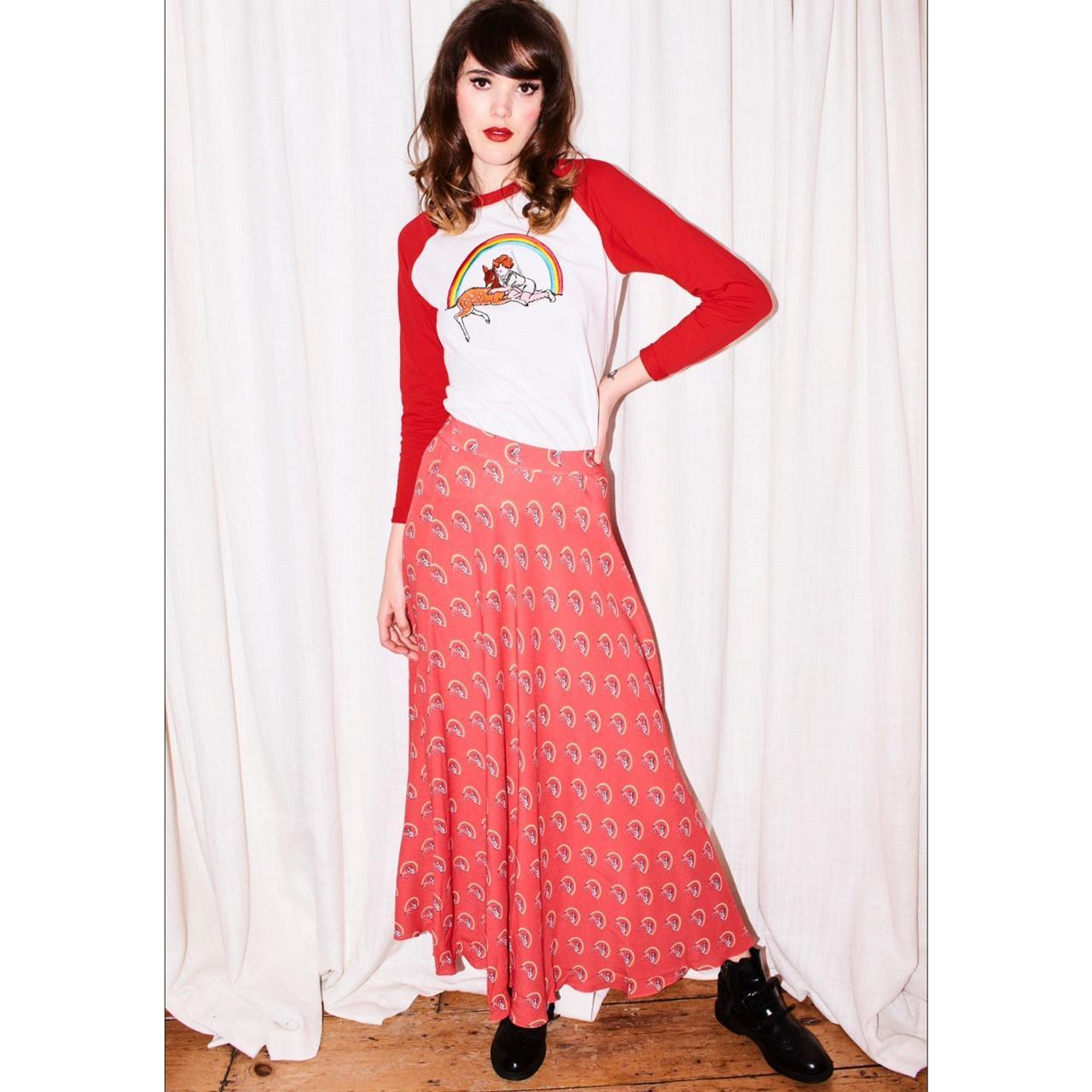 Coco Fennell X ceal Warnants red SKIRT moss crepe... Depop