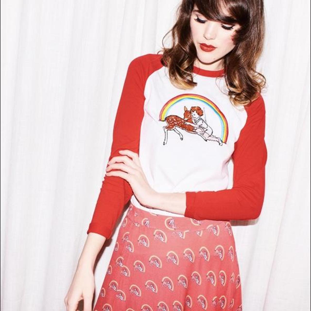 Coco Fennell X ceal Warnants red SKIRT moss crepe... Depop