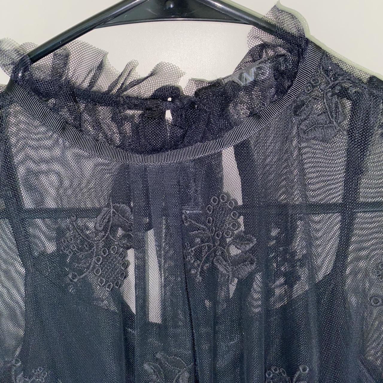 Dolls Kill sheer lace dress with removable slip.... - Depop