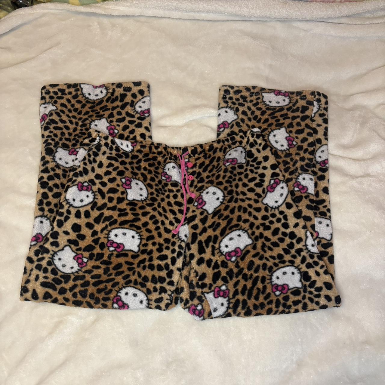 y2k cheetah print hello kitty pjs price is firm... - Depop