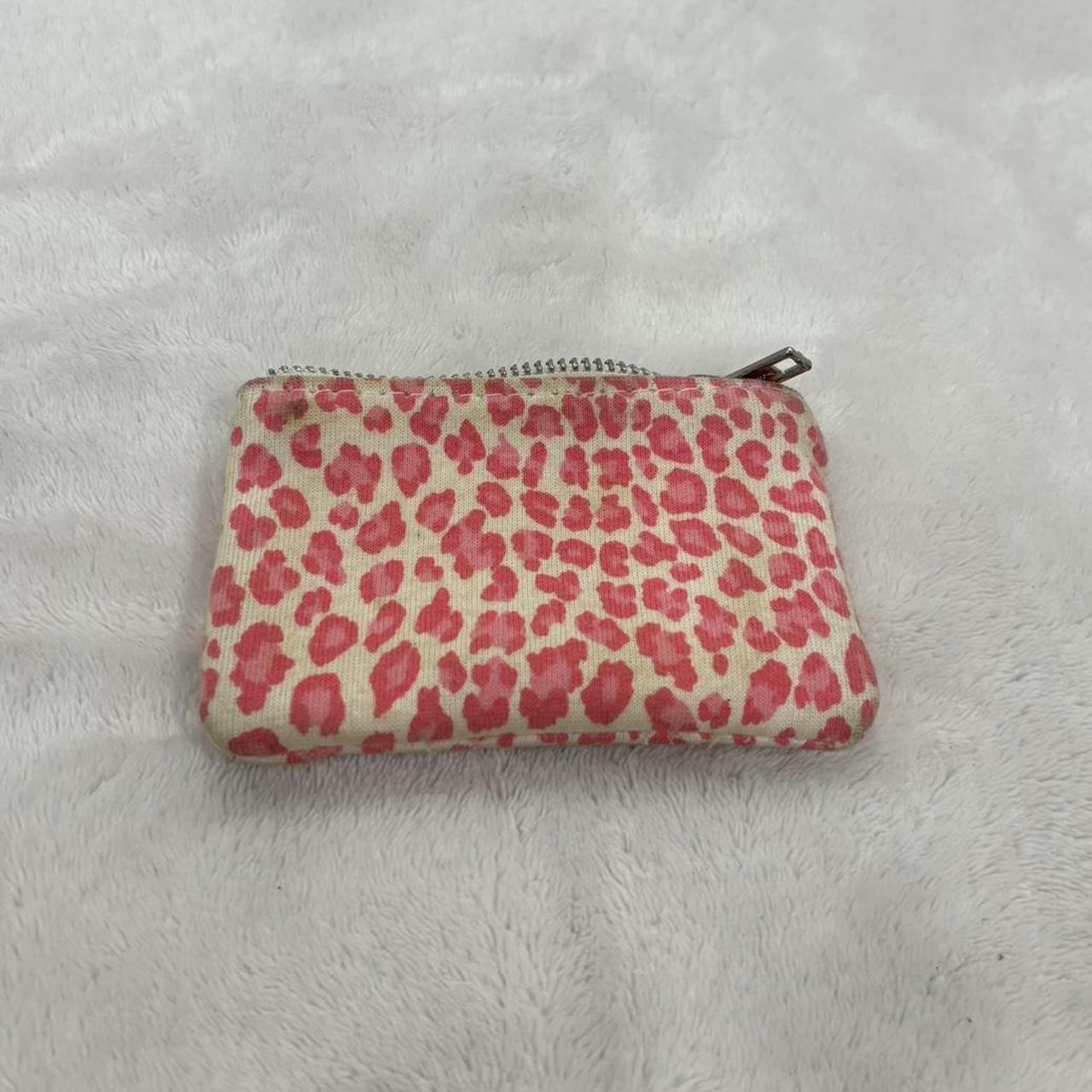 Brandy melville pink cheetah coin purse sale