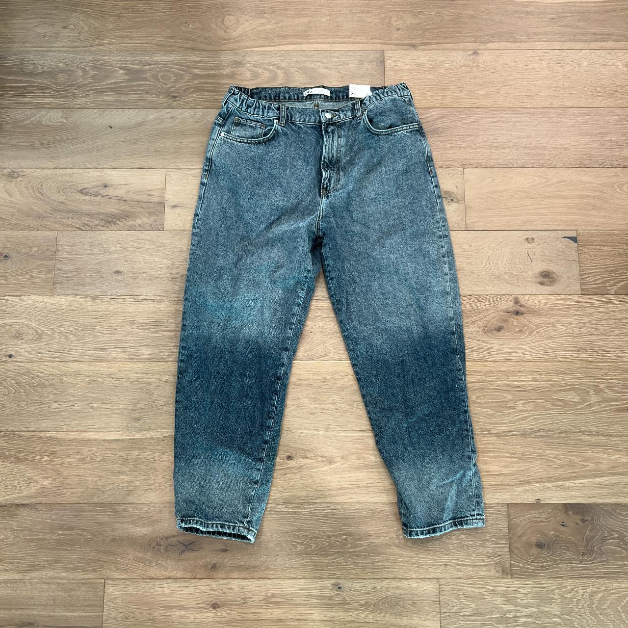 Men's Zara Jeans. Elastic waist, comfortable relaxed... - Depop