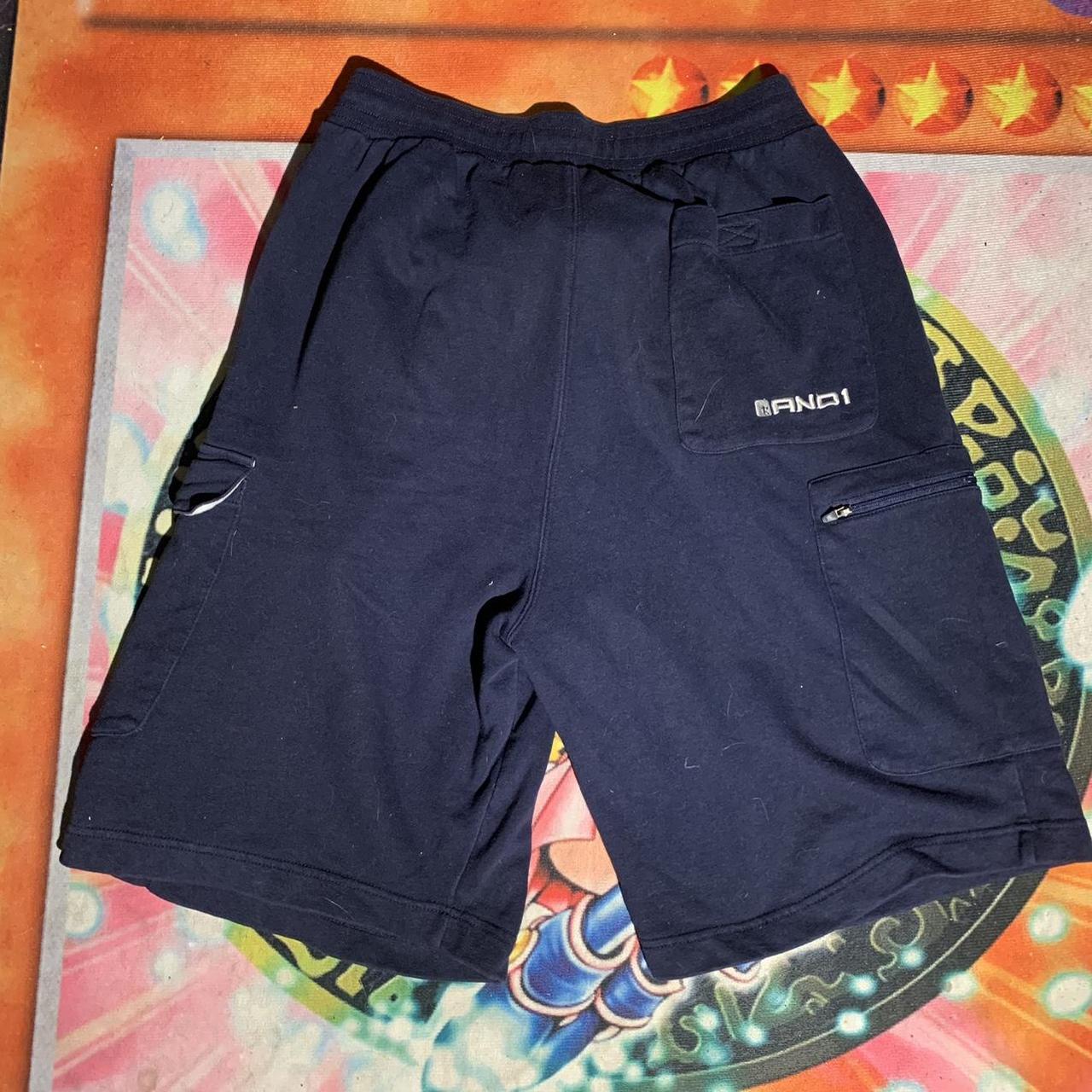 And1 Navy Cargo shorts Size L Very... - Depop
