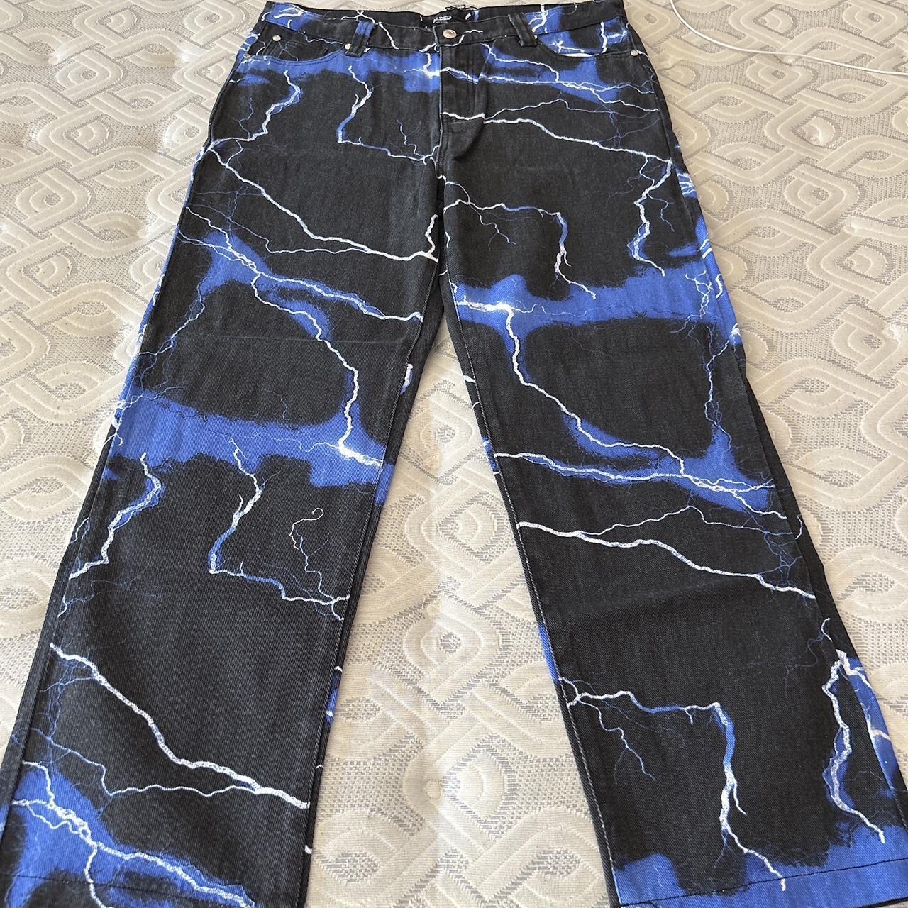 Blue best sale lightning pants