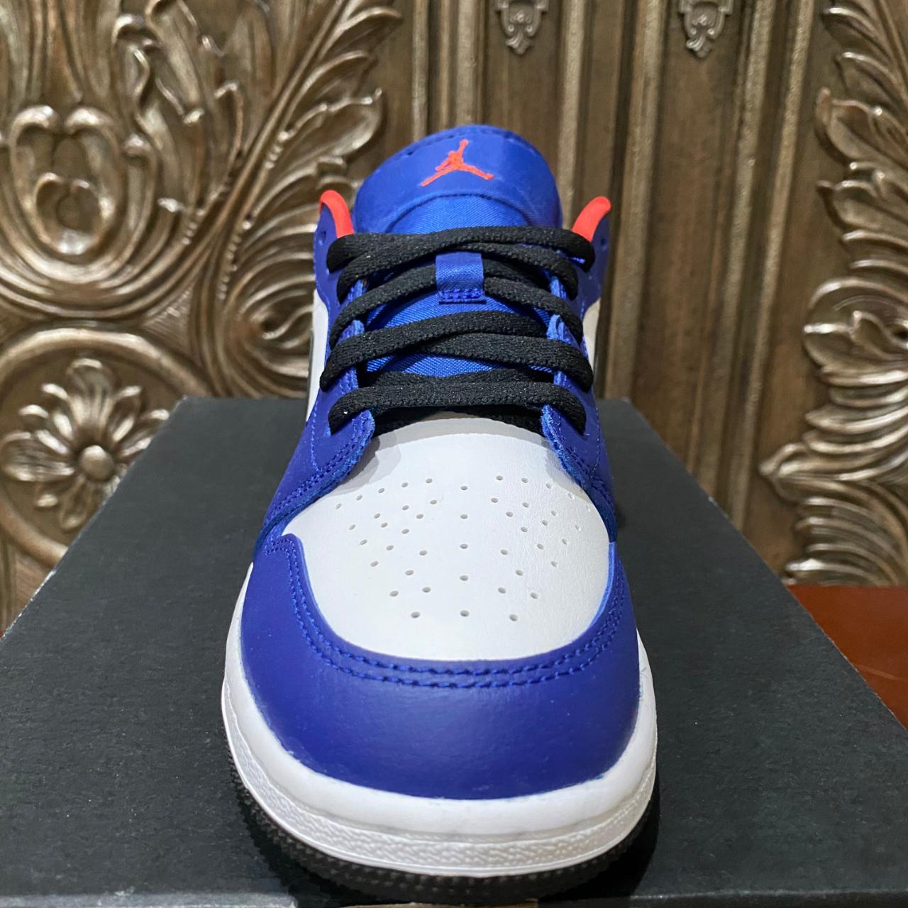 Nike Air Jordan Low (GS) Royal Yellow Depop