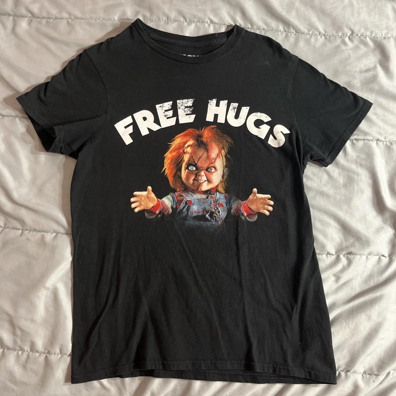 FREE HUGS CHUCKY TEE perfect t-shirt for halloween... - Depop