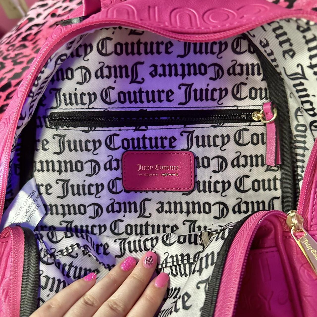 Juicy Couture backpack Like new pink leather with - Depop