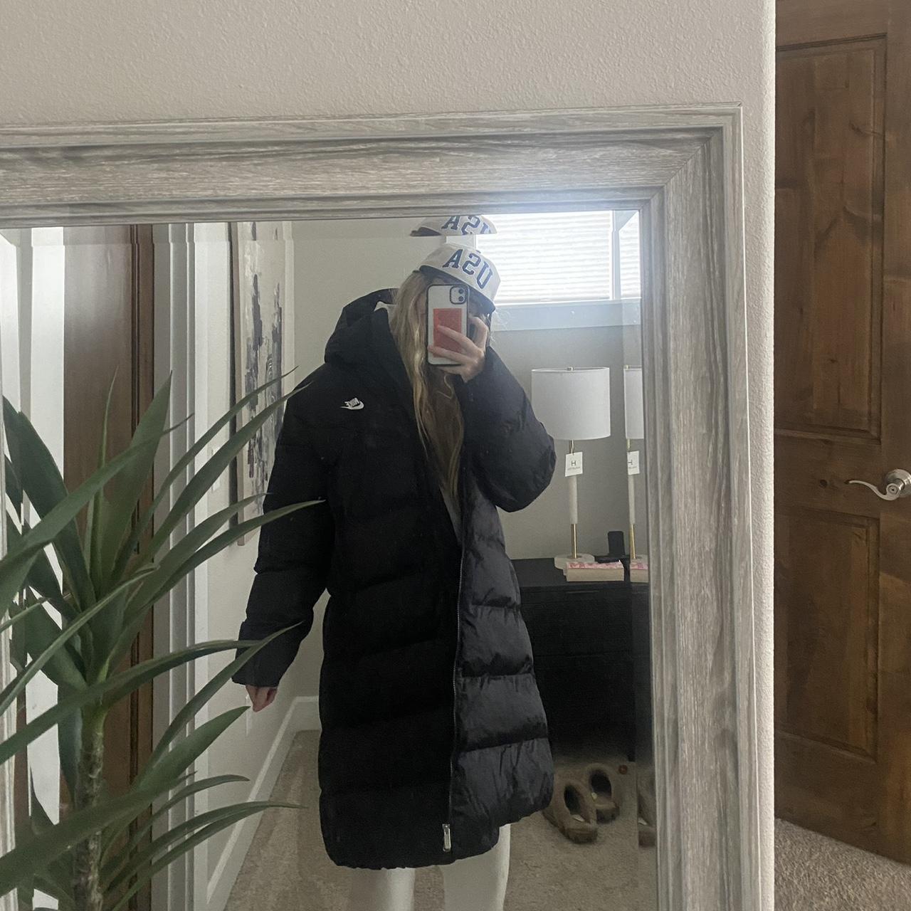 nike puffer long coat