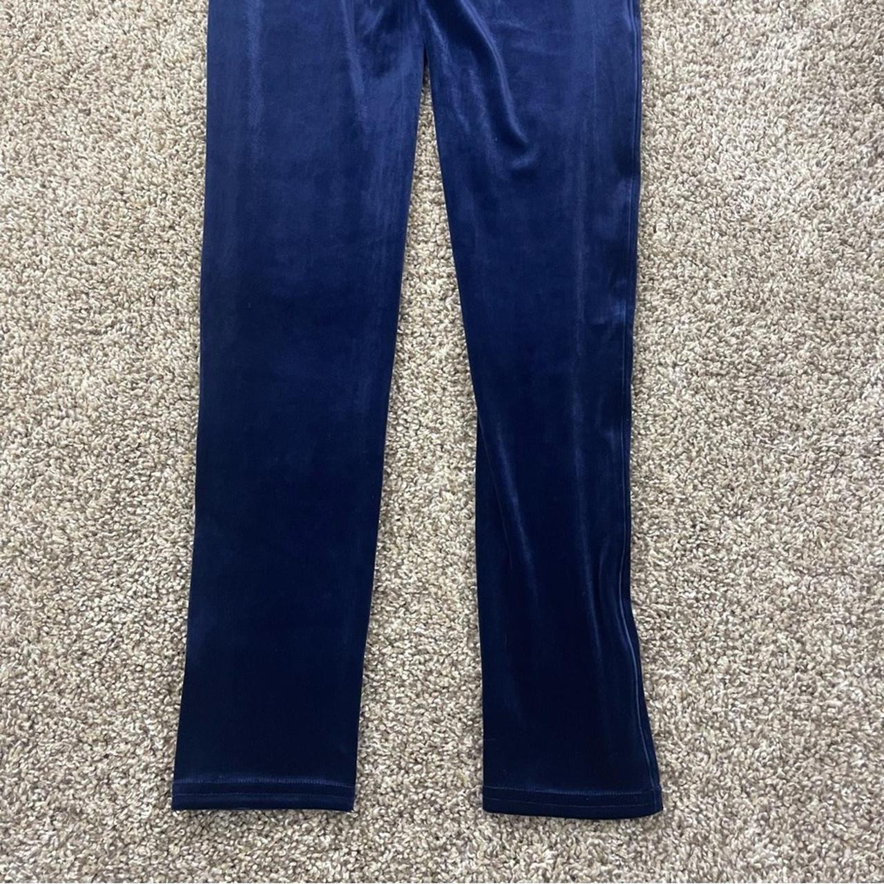 Spanx Blue Velvet Leggings Size large Perfect - Depop