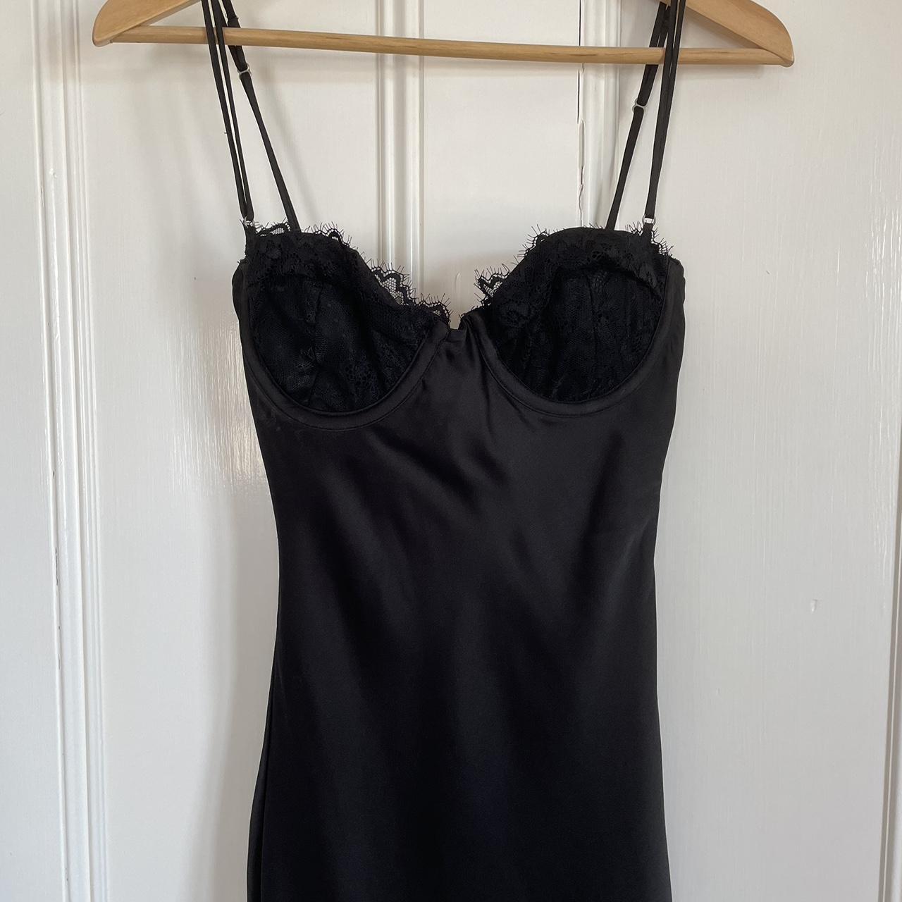 Mistress rocks black satin lace dress Size XS (fits... - Depop