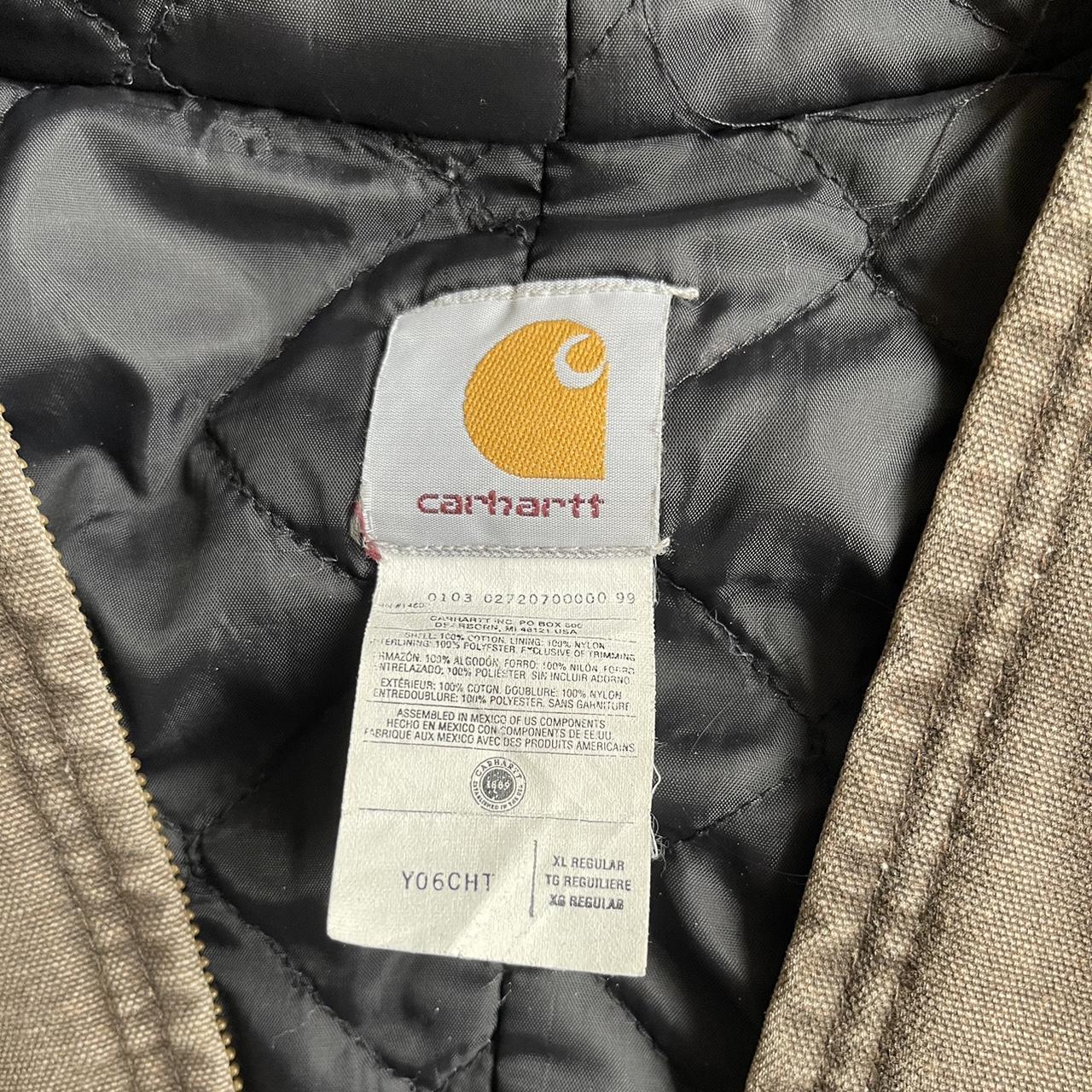 Vintage early 2000s carhartt hooded work jacket.... - Depop