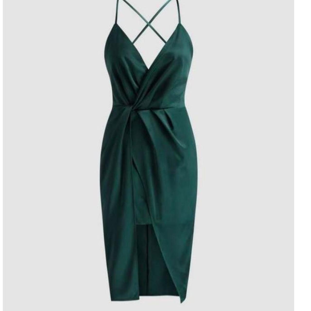 Cider Women's Green Dress | Depop