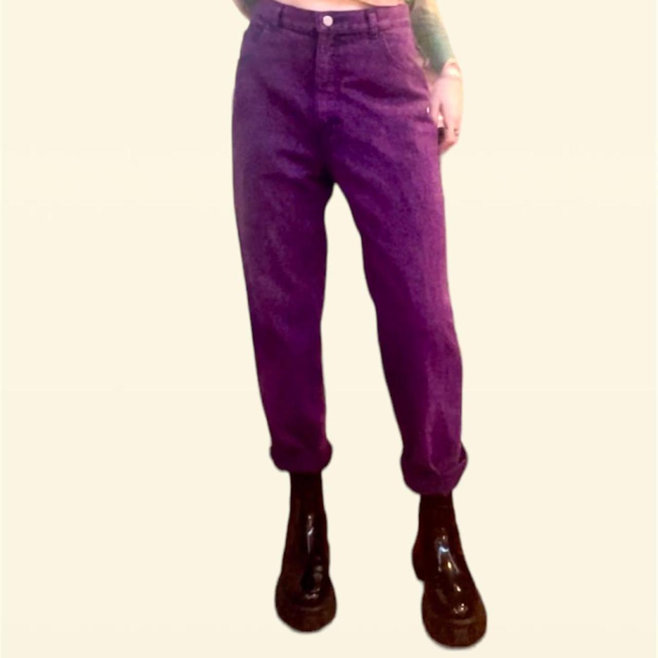 purple acid wash straight leg jeans. brand is... Depop