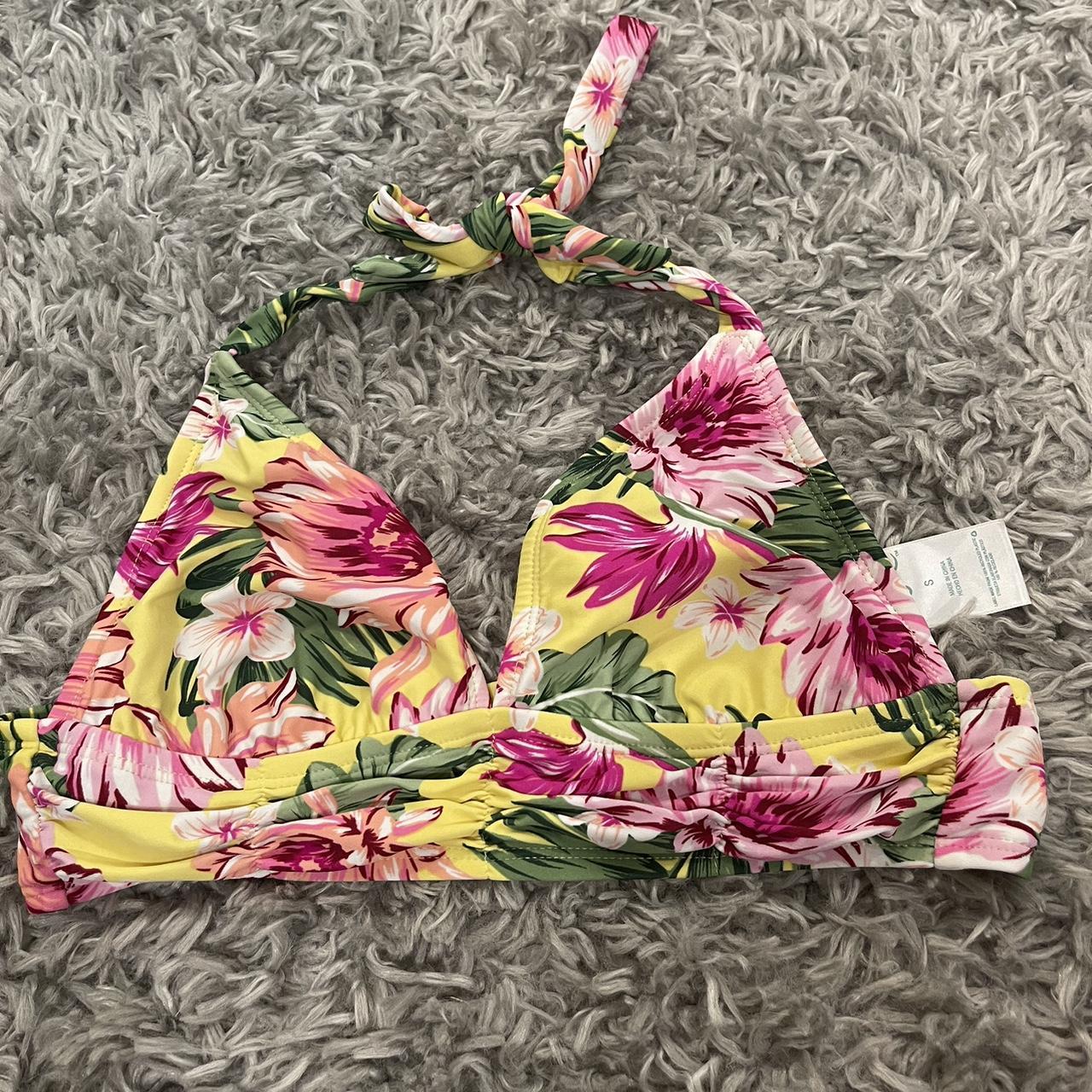 Kona Sol floral bikini top great condition super... - Depop