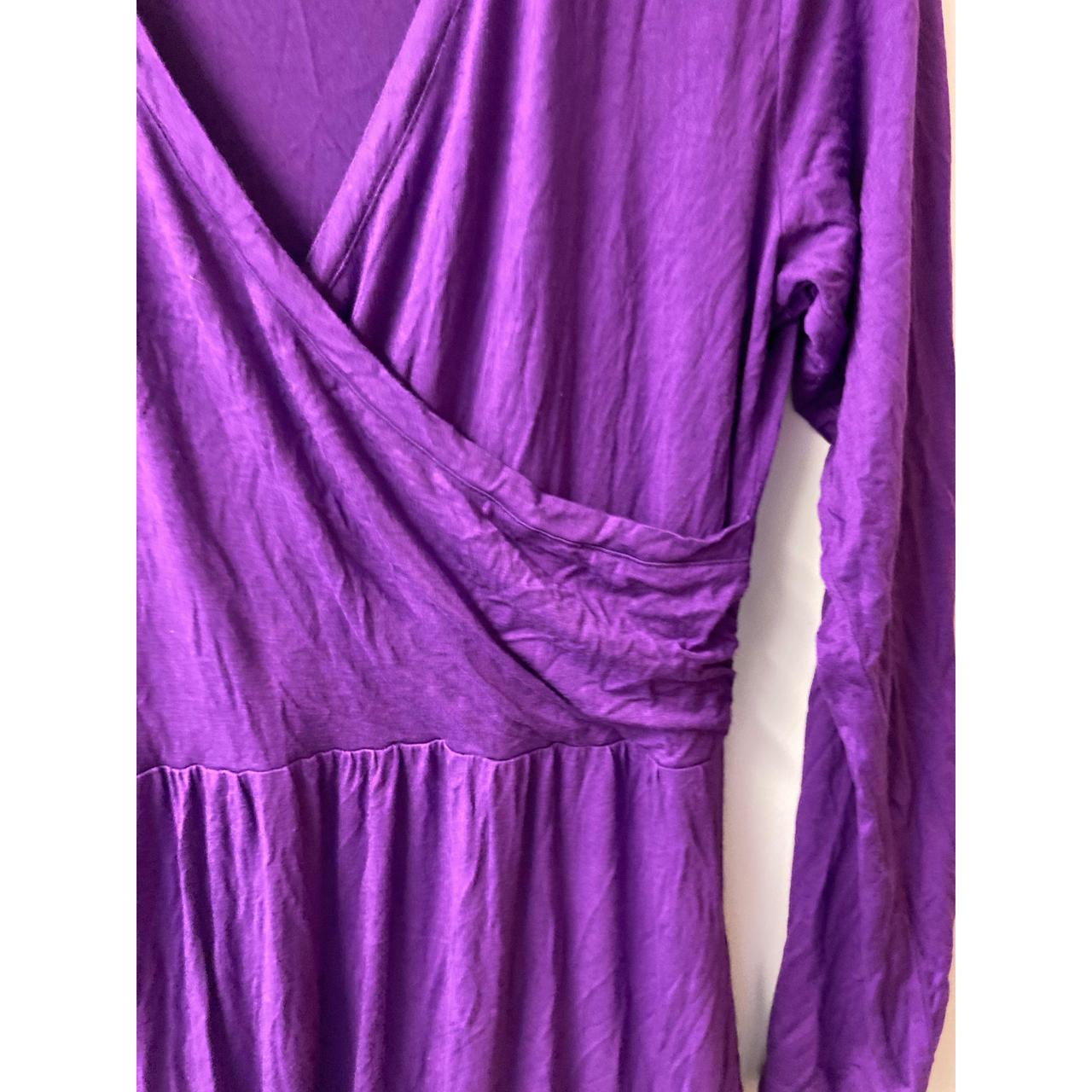 Vepkul long sleeve maxi dress purple size... - Depop