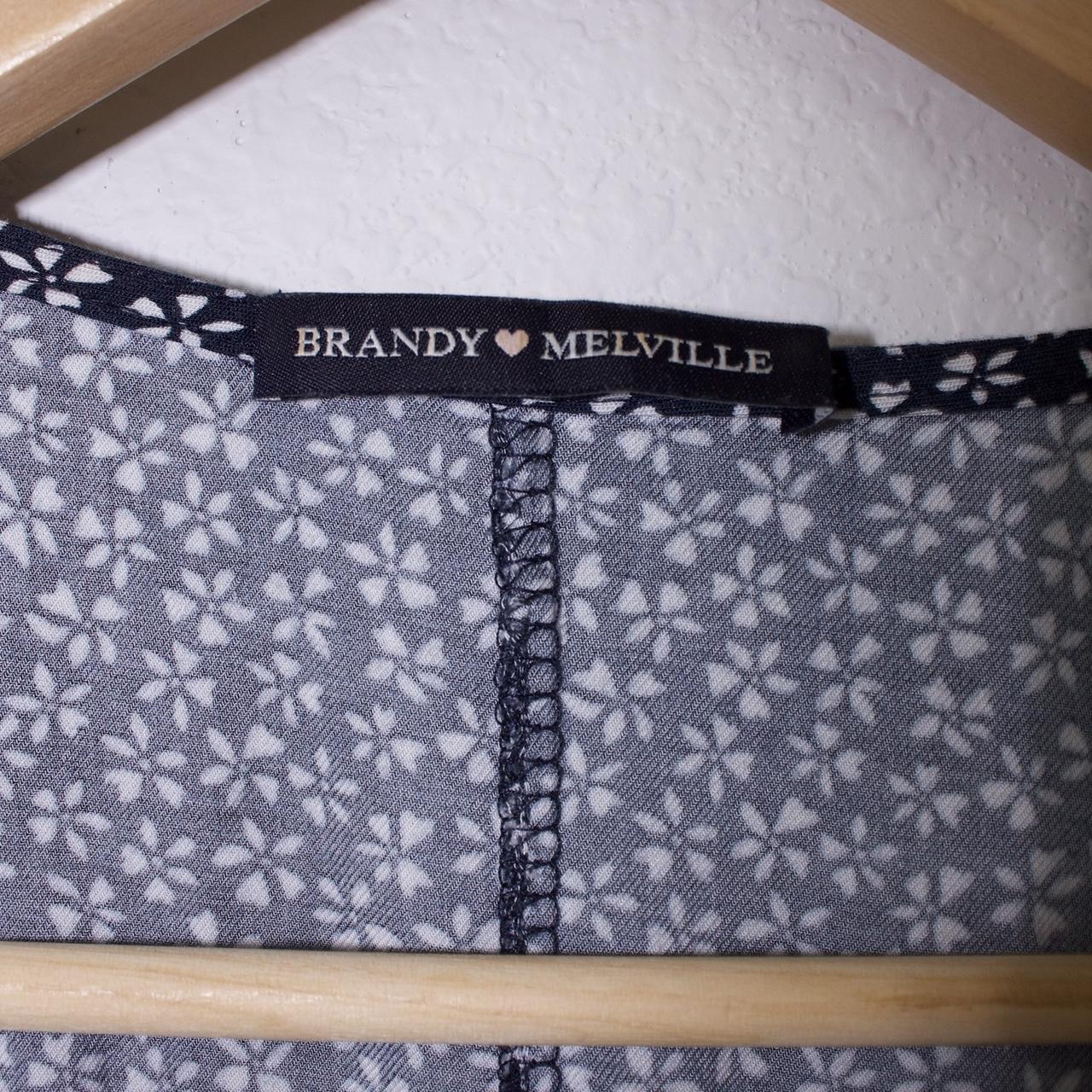 Brandy Melville floral navy wrap tie dress In great - Depop