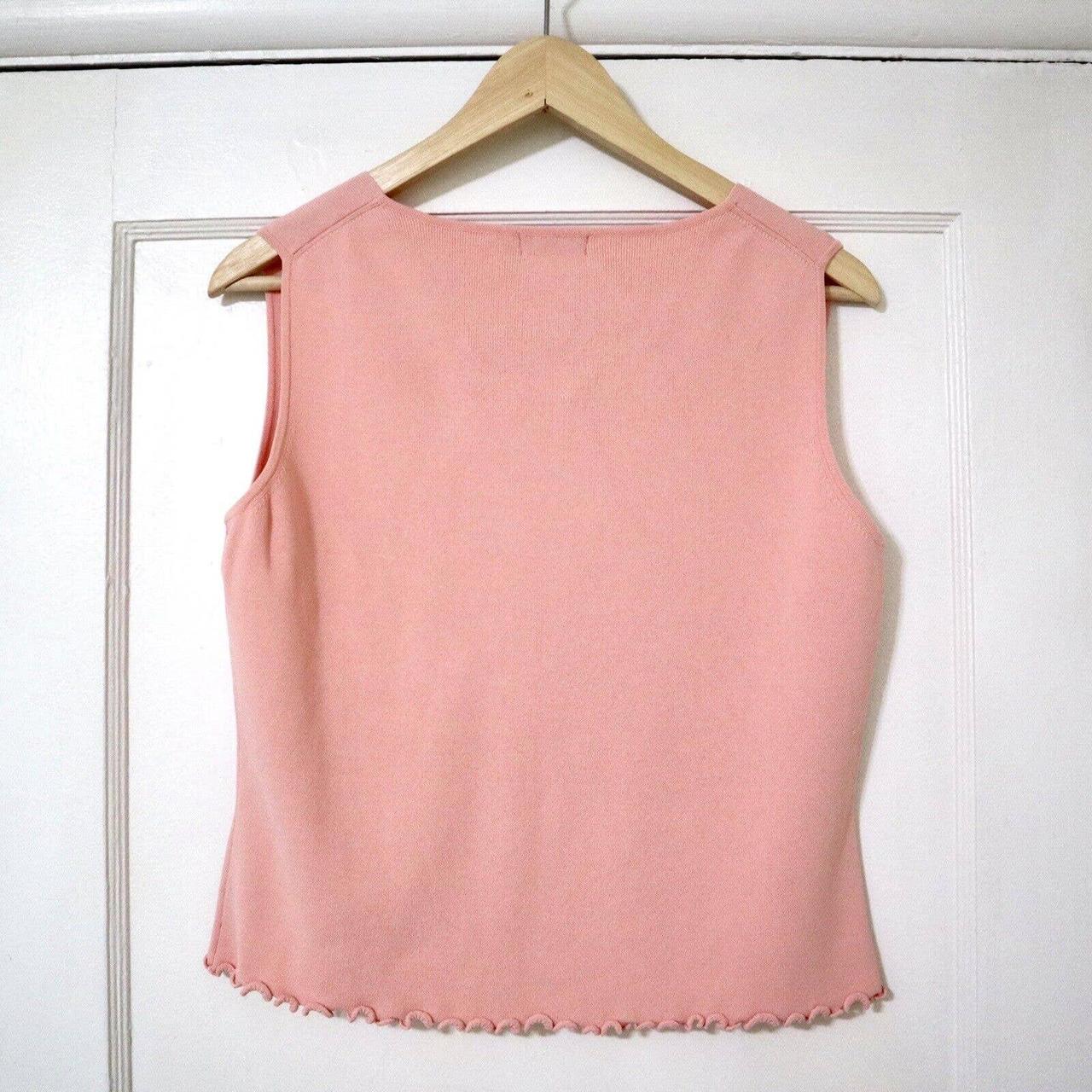 Vintage pink tank top from Dane Lewis! Square neck.... - Depop