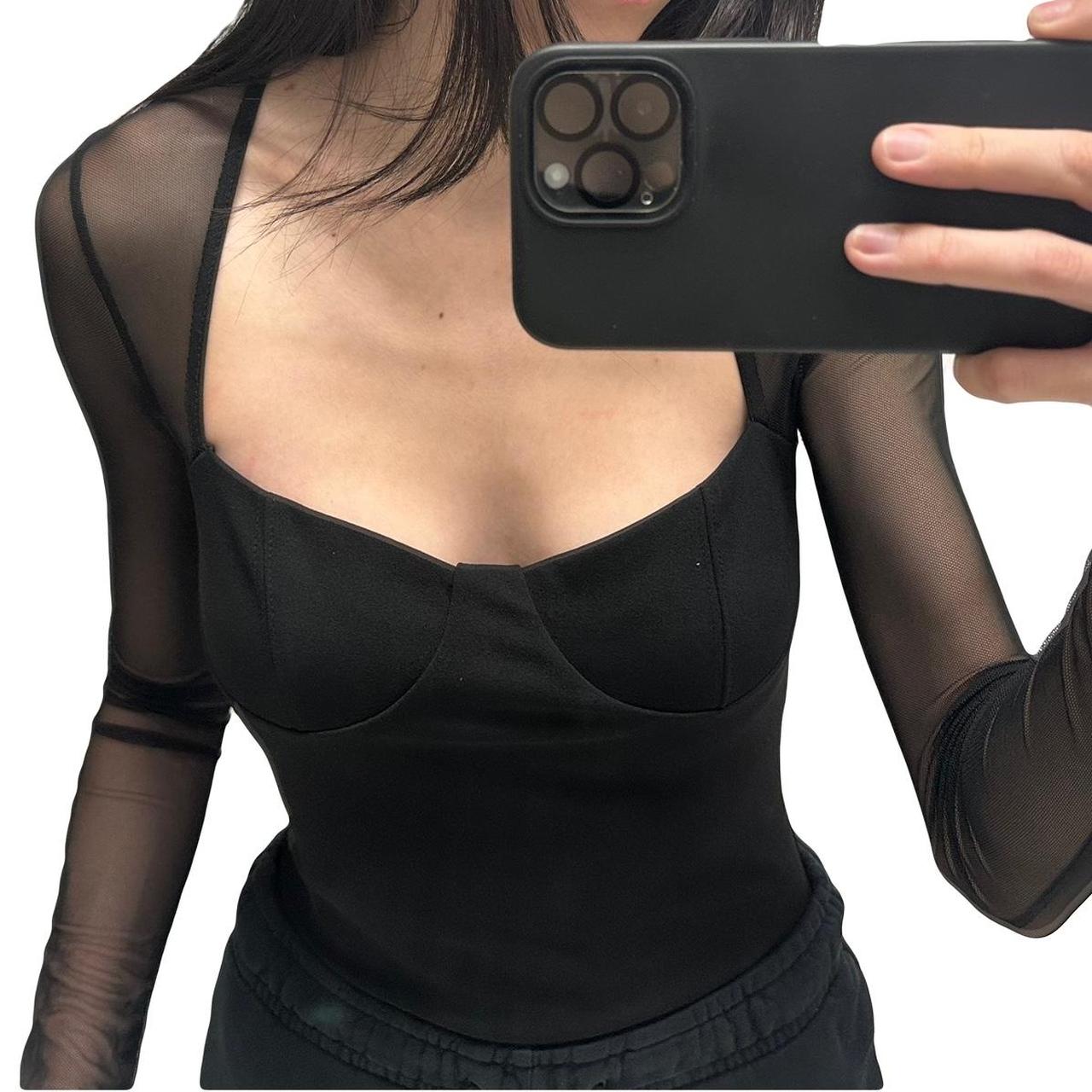 Missguided Women S Black Bodysuit Depop