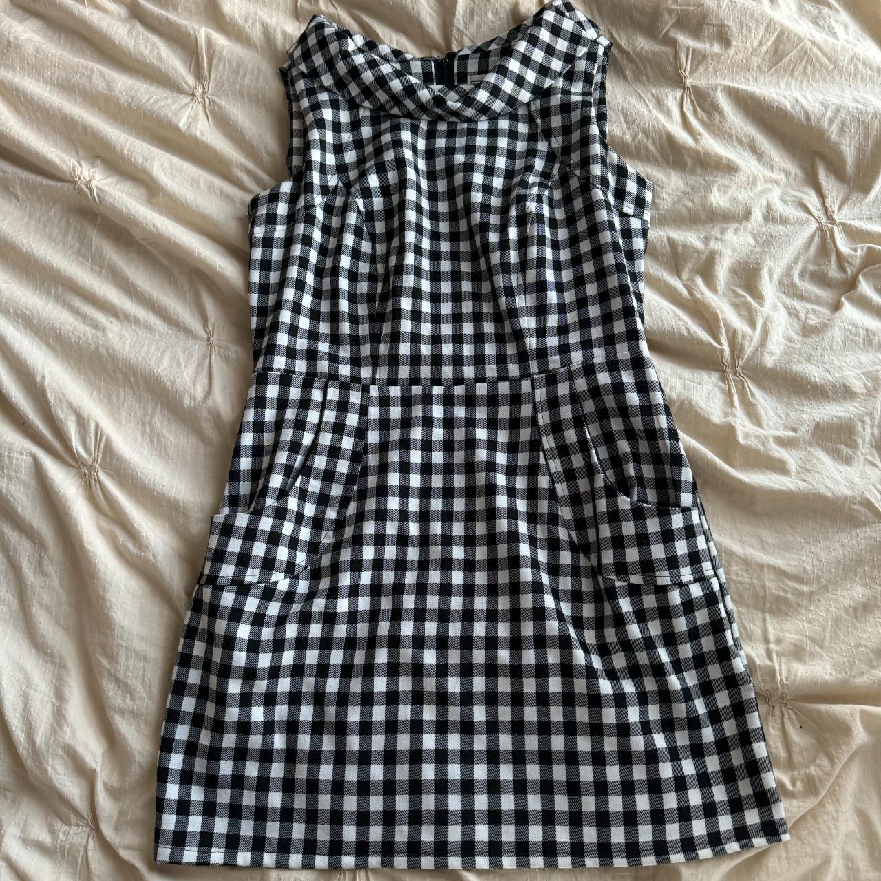 Karin Stevens Vintage Black and White Gingham... - Depop