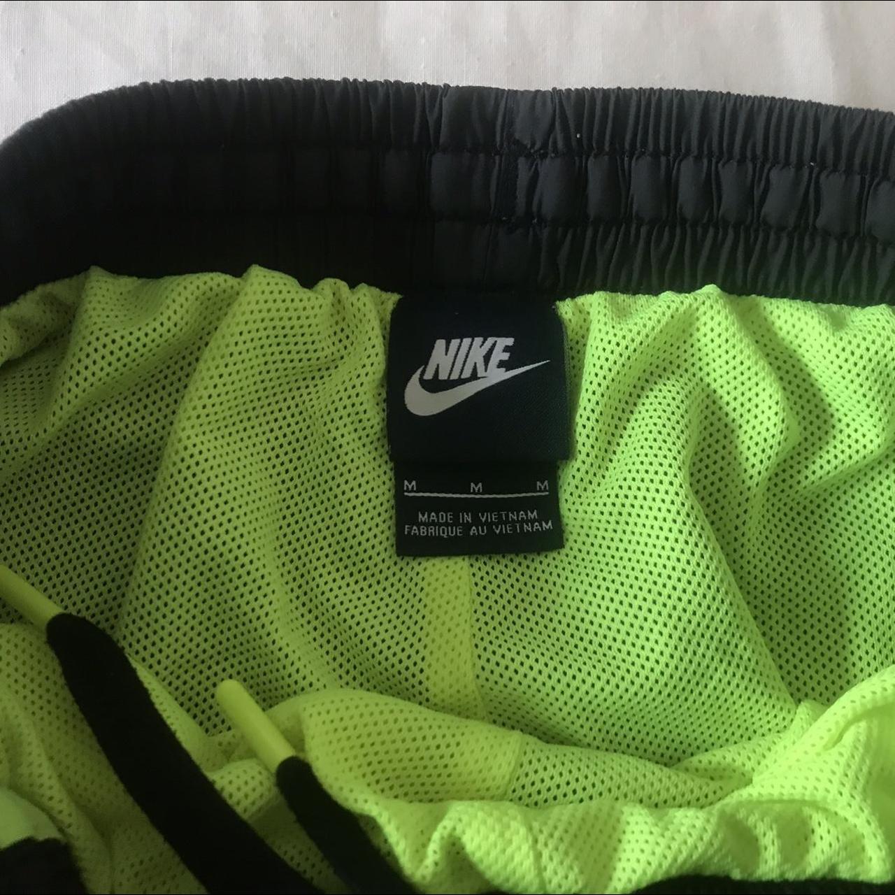 Vintage Nike Black and Neon Yellow/ Green tracksuit... - Depop