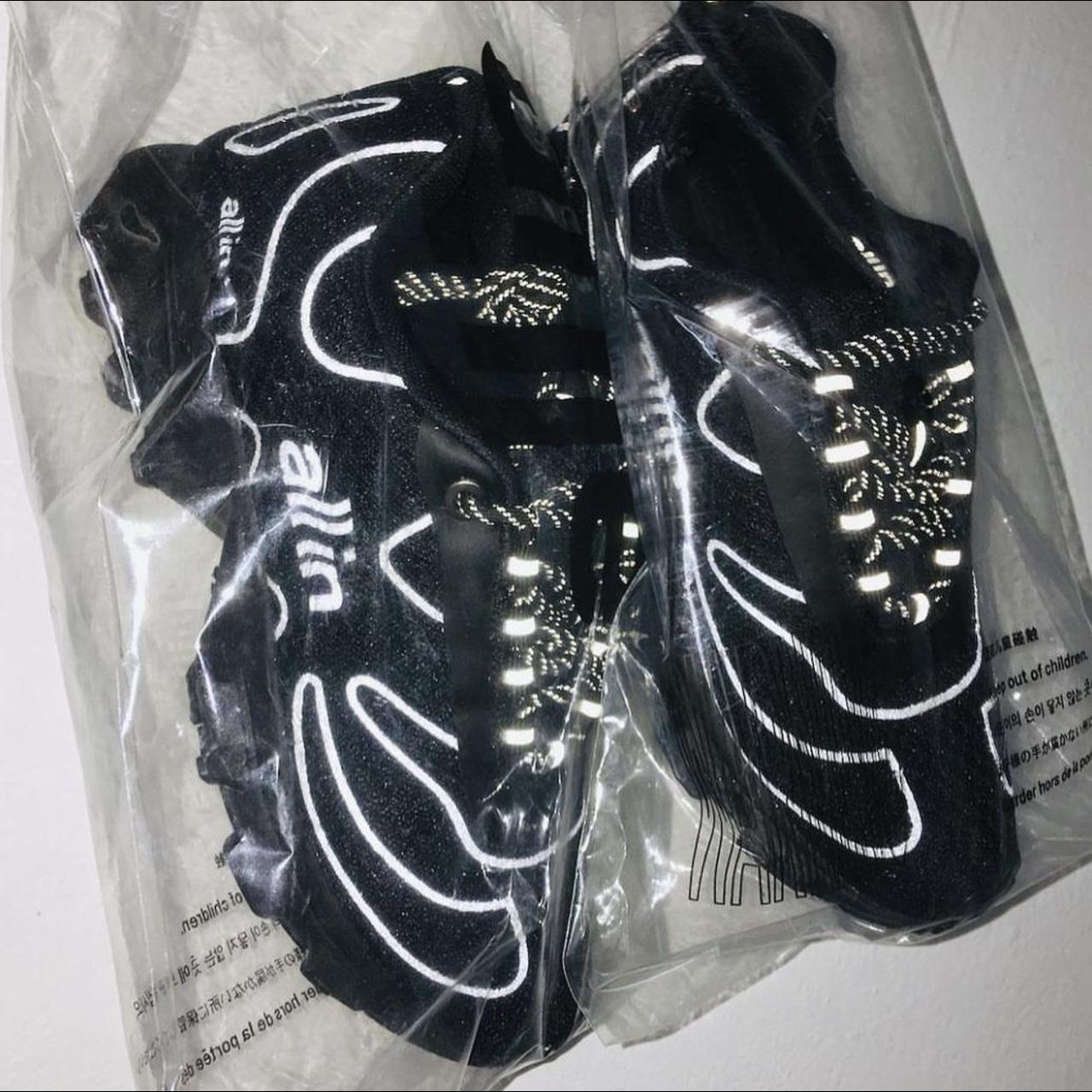 Allin Supply black reflective Tennis Shoes. Used but... - Depop