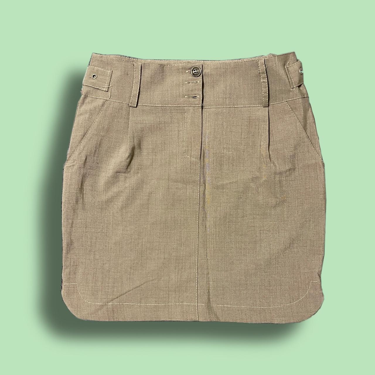 vintage khaki cargo miniskirt ️💕 •beautiful silver... Depop