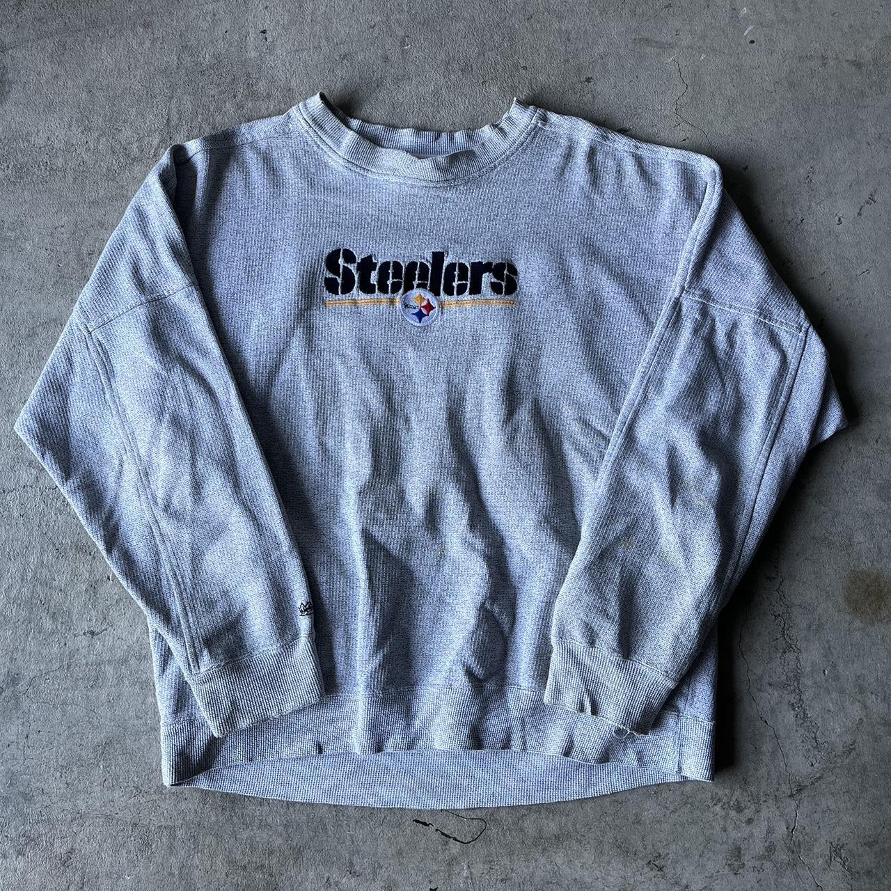 90 s Majestic Steelers Sweatshirt Size. Depop