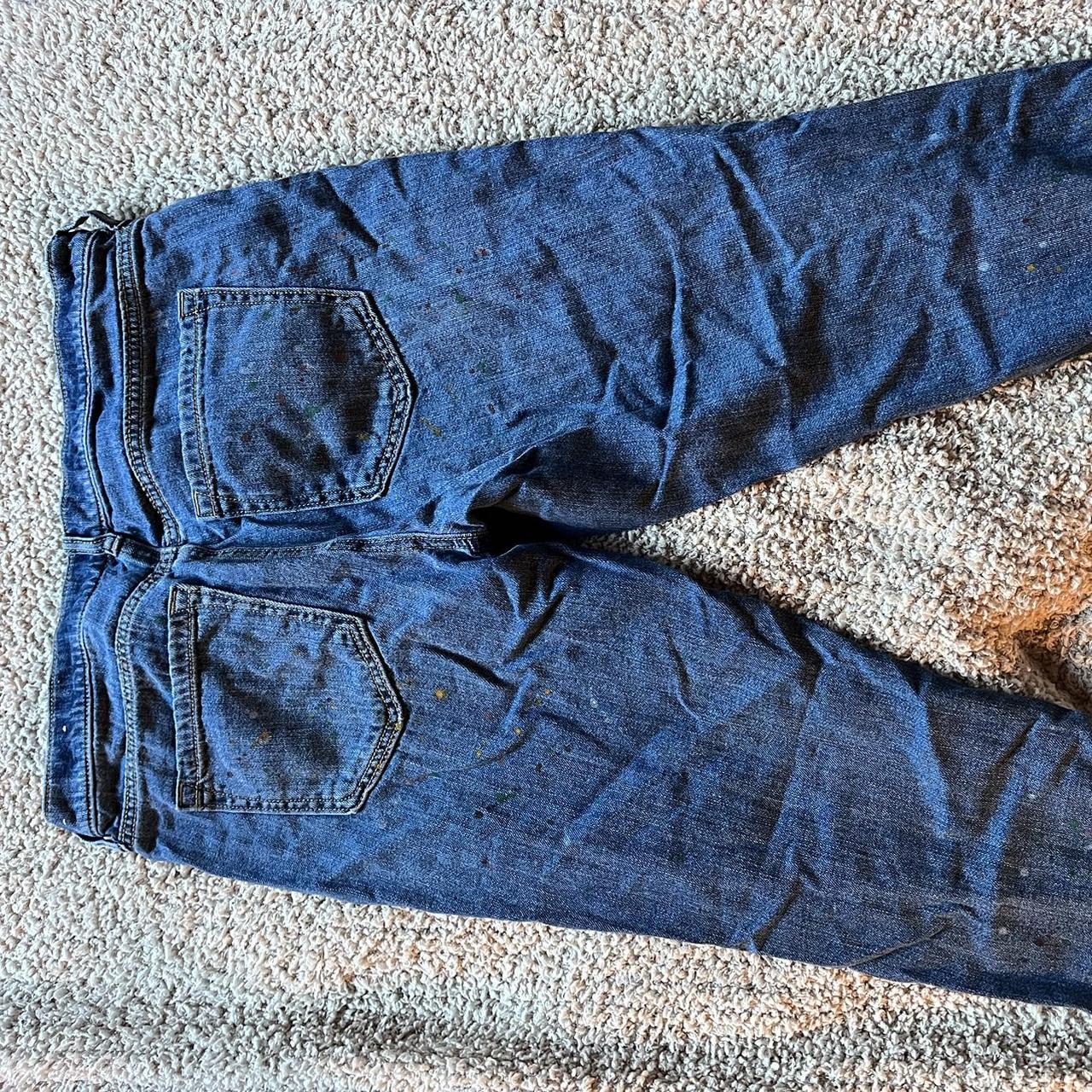 Loft paint splatter jeans! Women’s size 28/6 Depop
