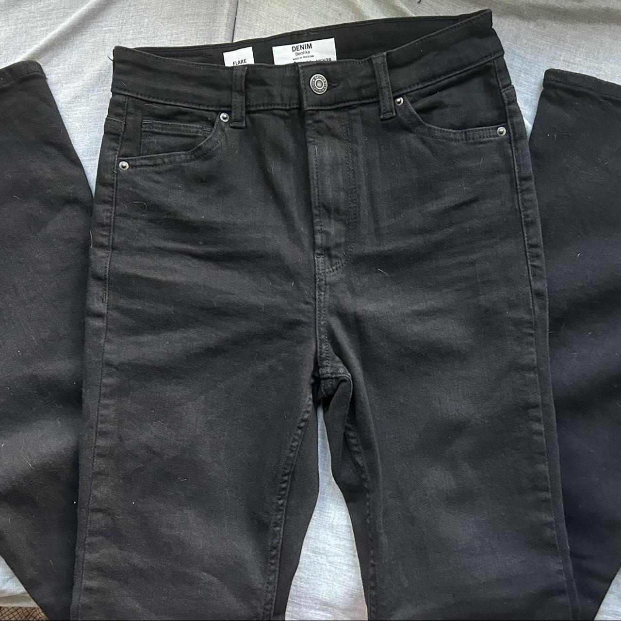 Bershka Women's Black Jeans | Depop