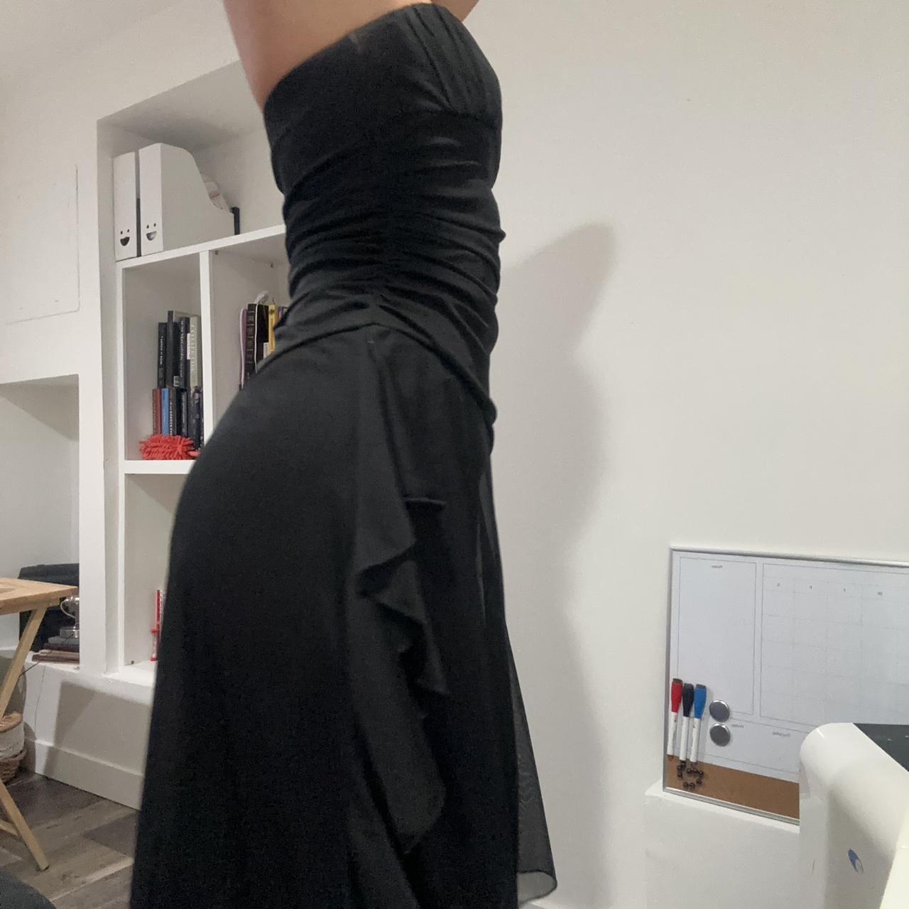 Y2K Black asymmetrical formal dress Perfect for a... - Depop